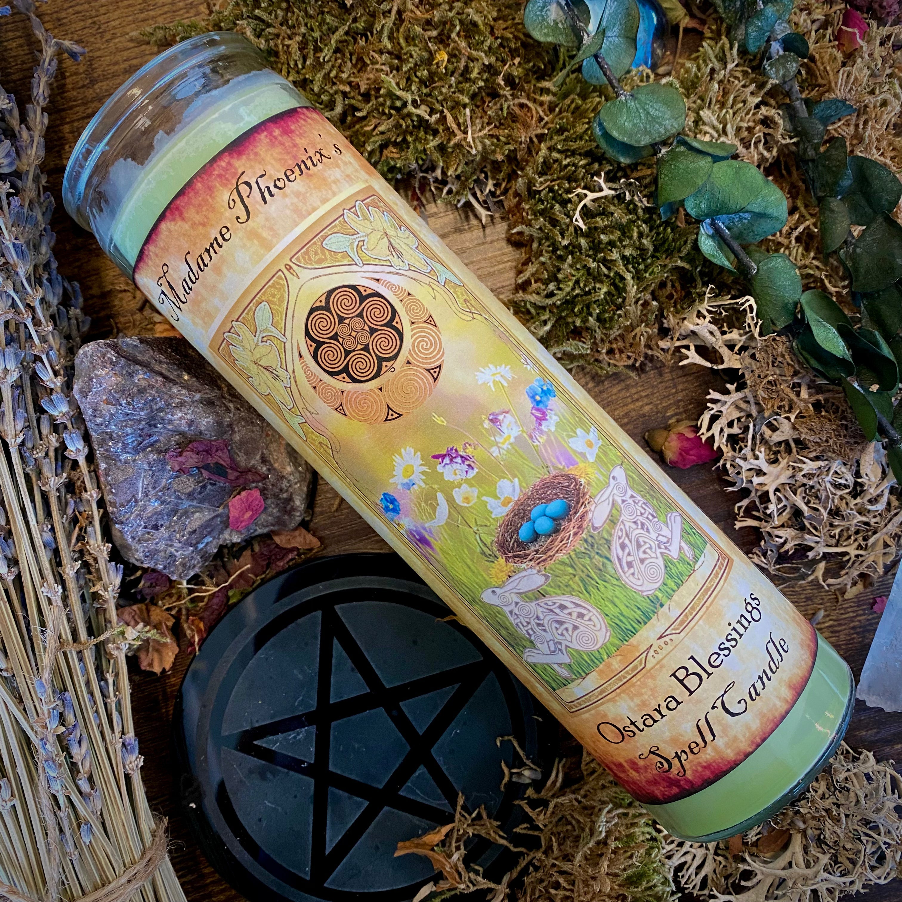 Ostara Spring Blessing Candle