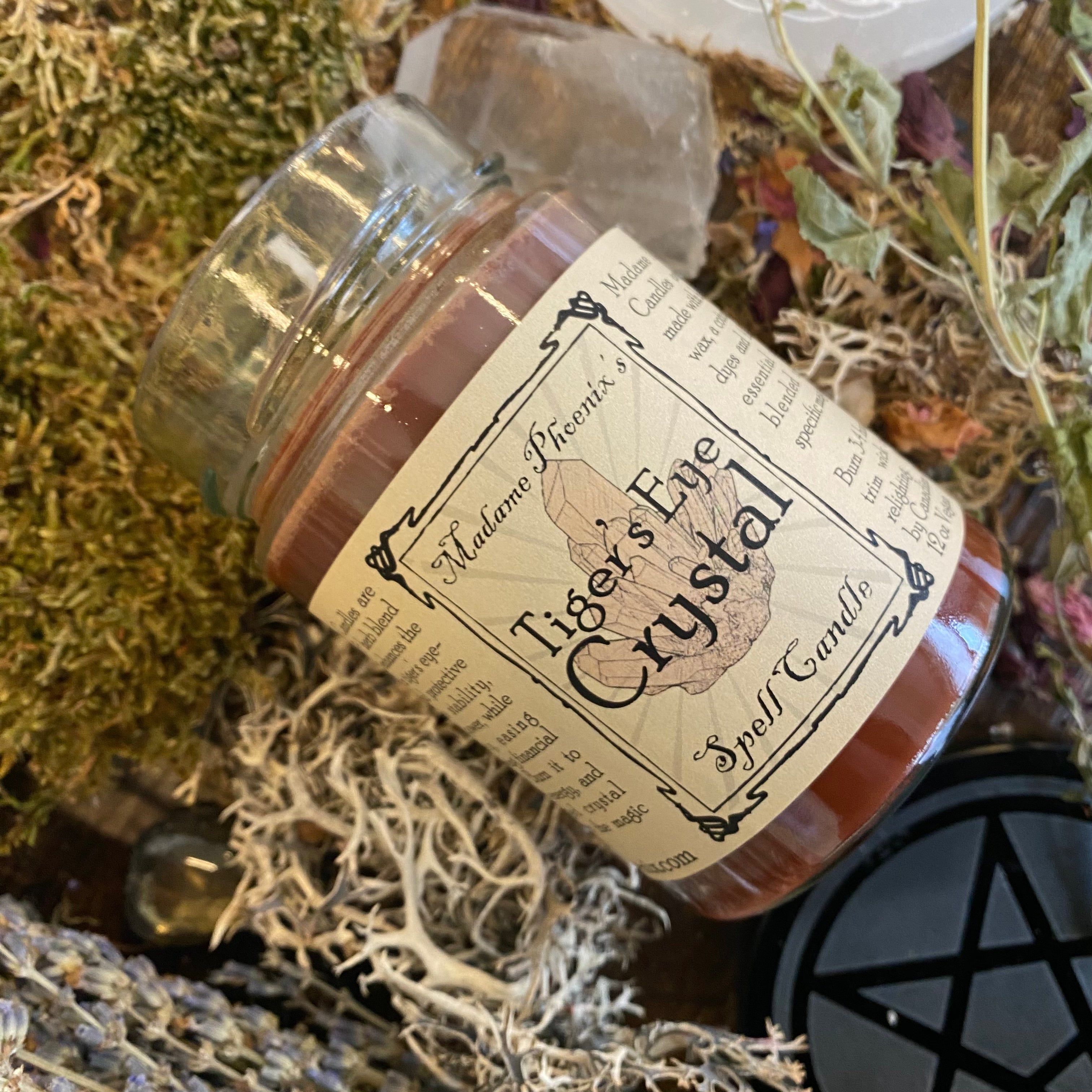 Crystal Magic Tiger's Eye Spell Candle