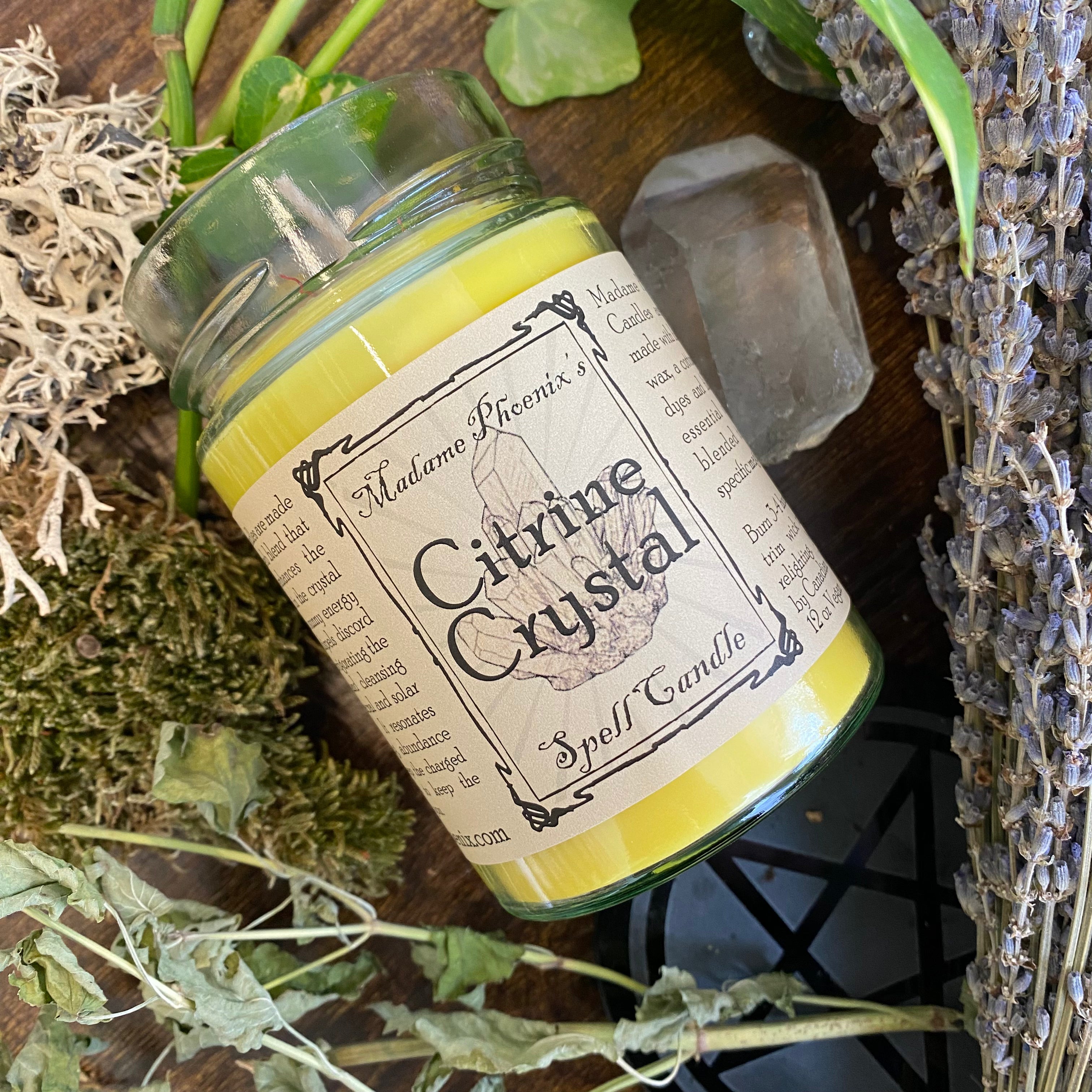 Crystal Magic Citrine Spell Candle