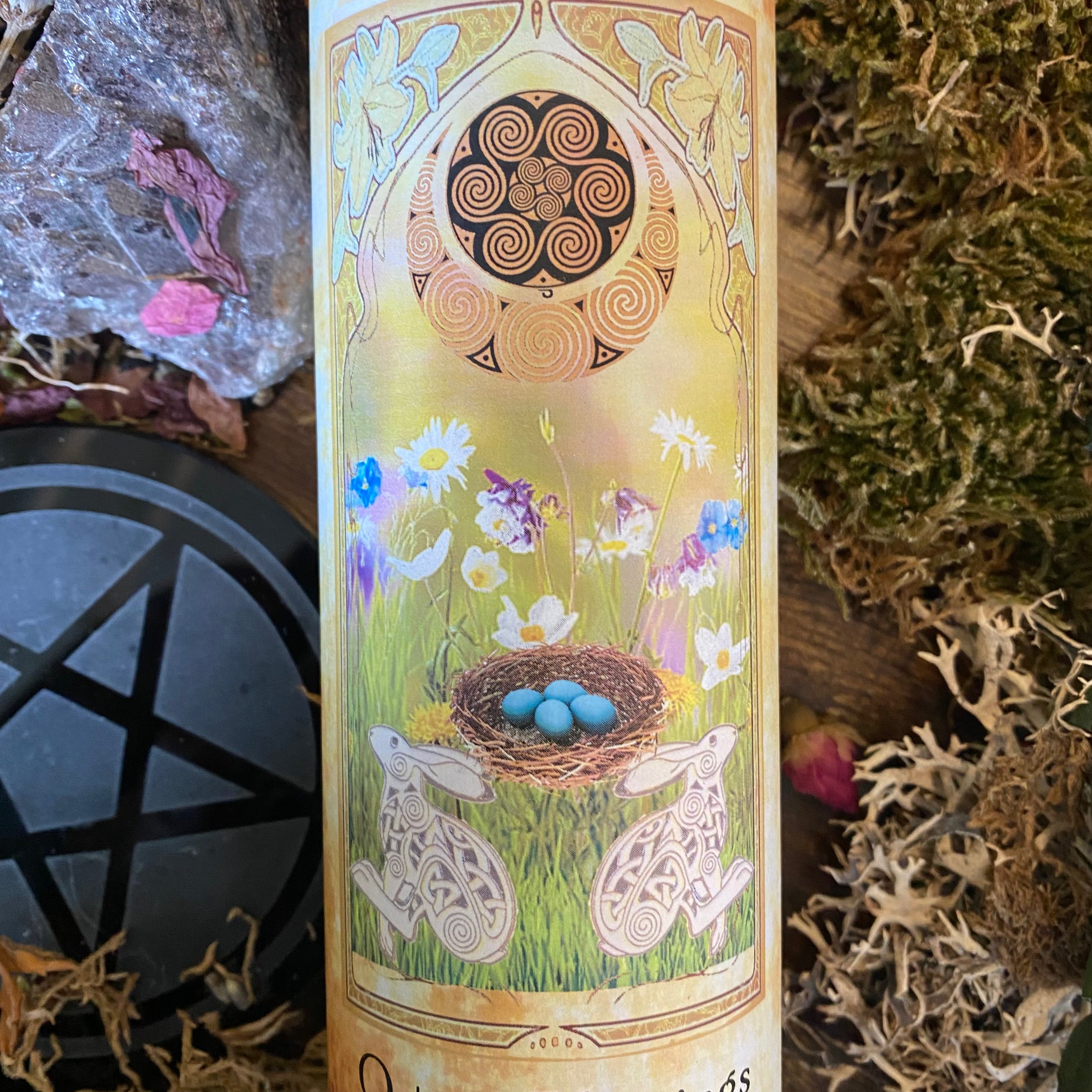 Ostara Spring Blessing Candle
