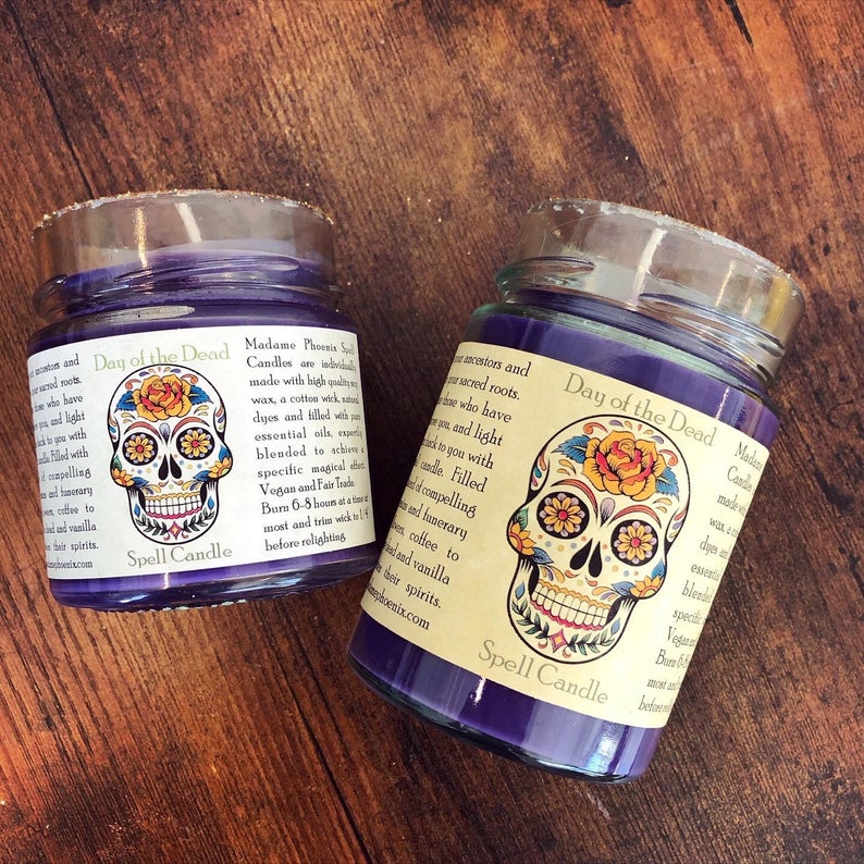 Day of the Dead Ancestor Offering Magic Spell Candle