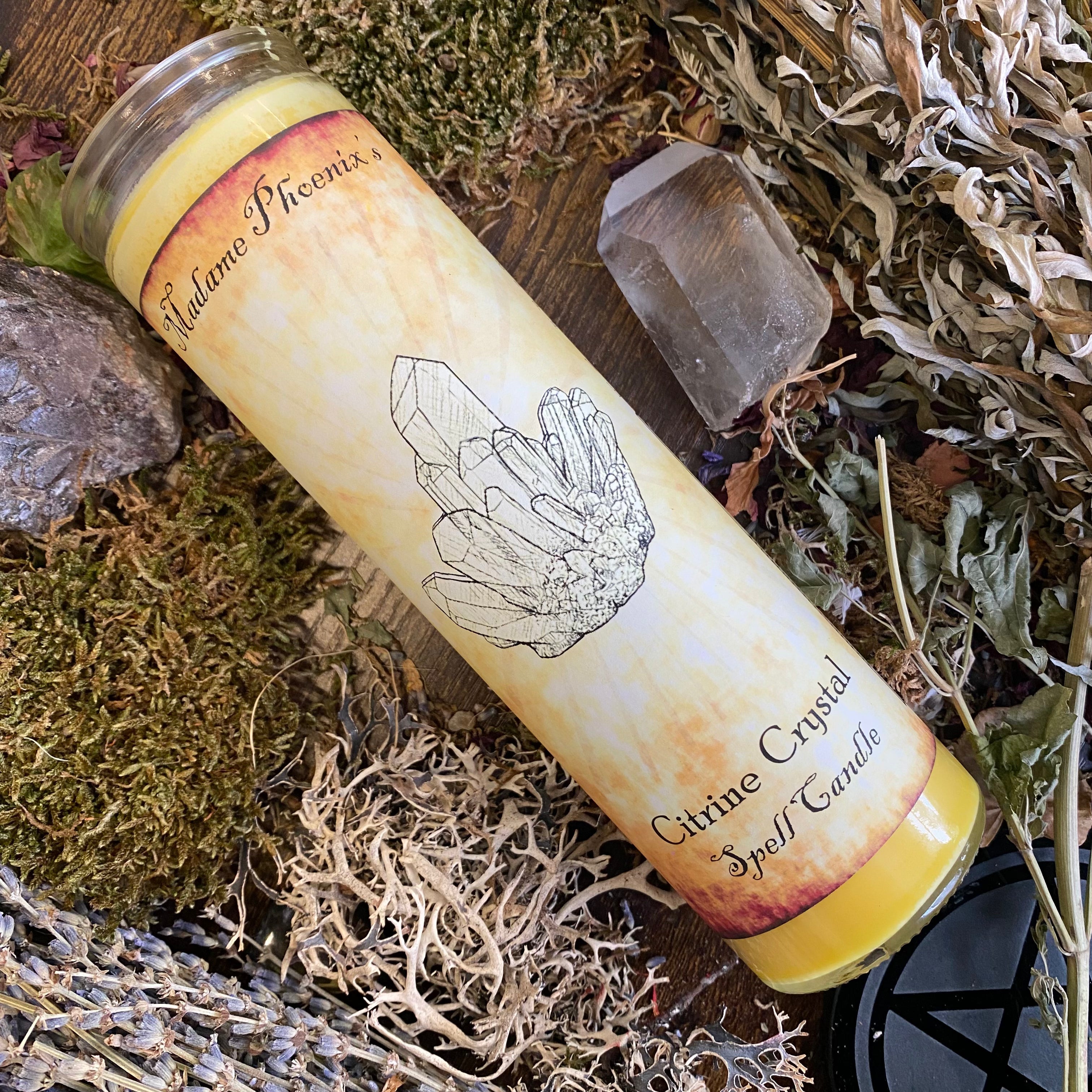 Crystal Magic Citrine Spell Candle