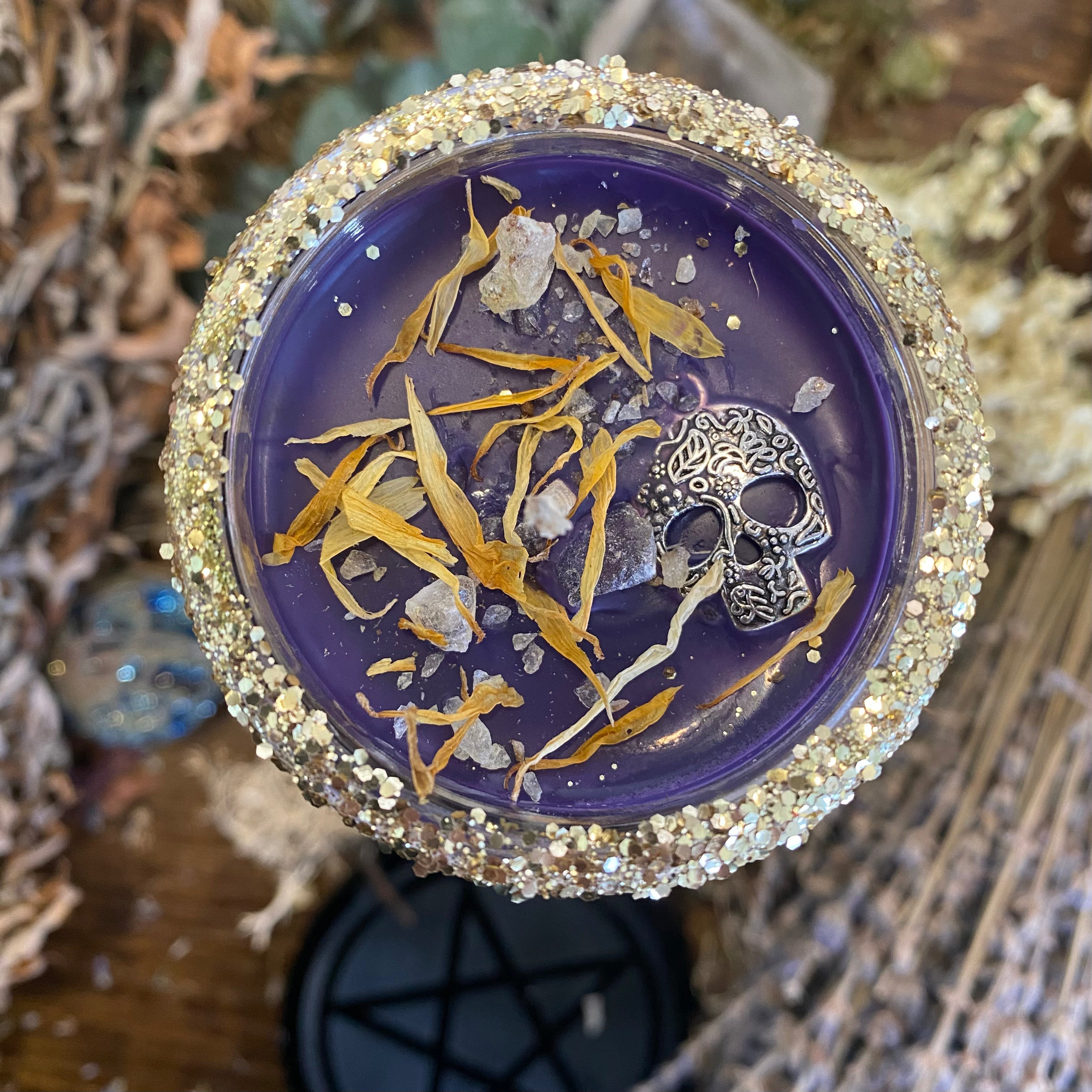 Day of the Dead Ancestor Offering Magic Spell Candle
