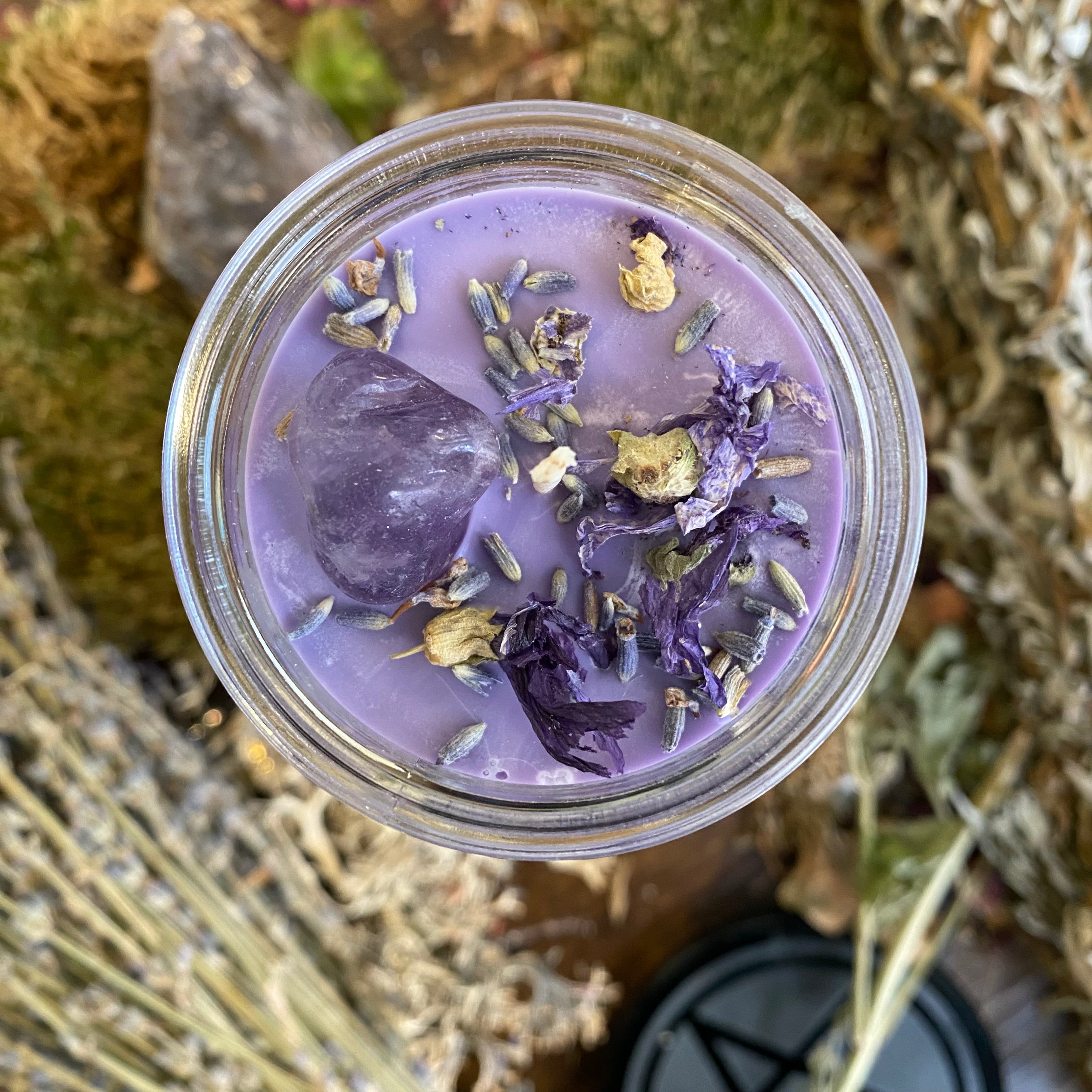 Crystal Magic Amethyst Spell Candle
