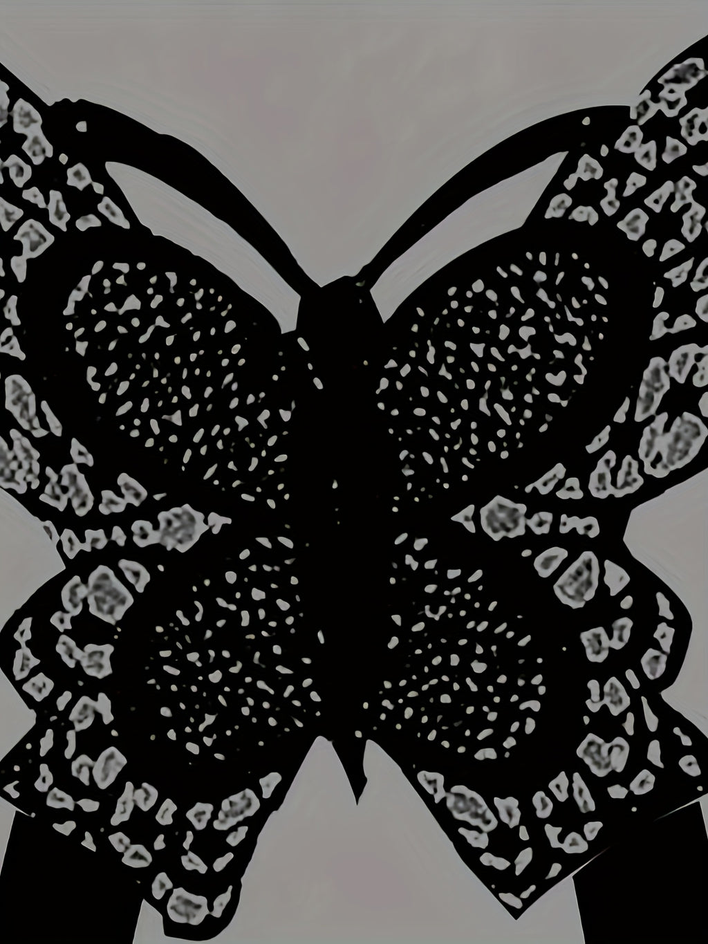 Women's Elegant Fashion Skull Pattern Digital Print Embroidery Butterfly Round Button Splice Vest Top + Flare Pants