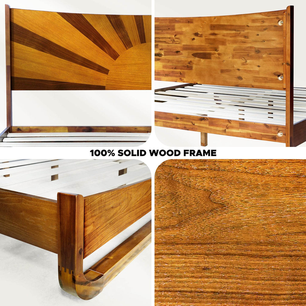 Sunset Platform Bed Frame With Headboard