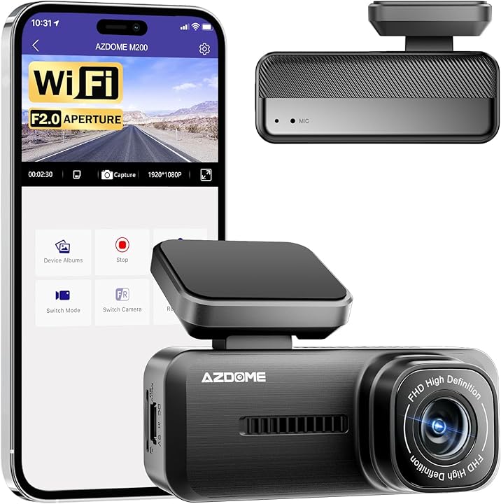 AZDOME M200 1080P Front Dash Cam