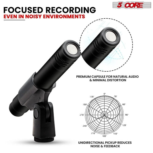 5Core Instrument Microphone Professional XLR Cardioid Pencil Stick