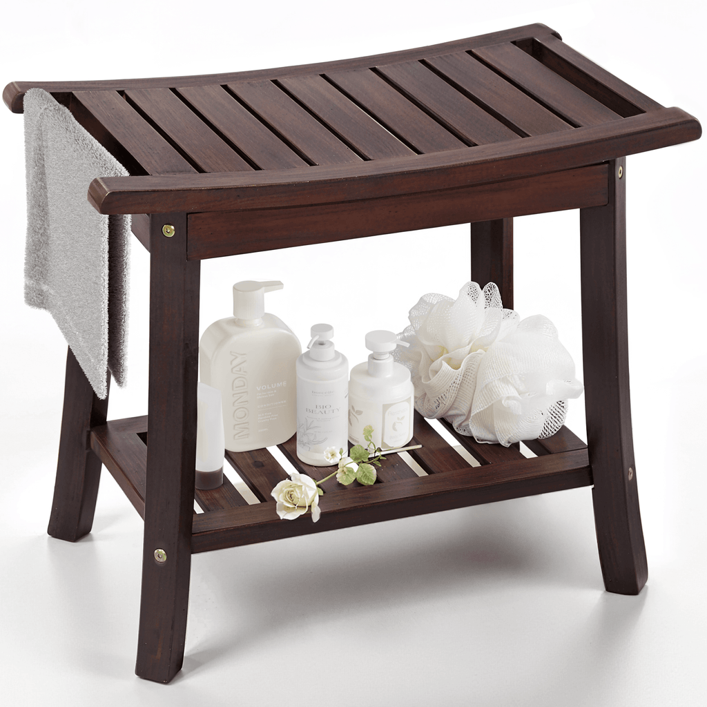 Tranquillo Wood Shower Bench, Shower Stool Wood
