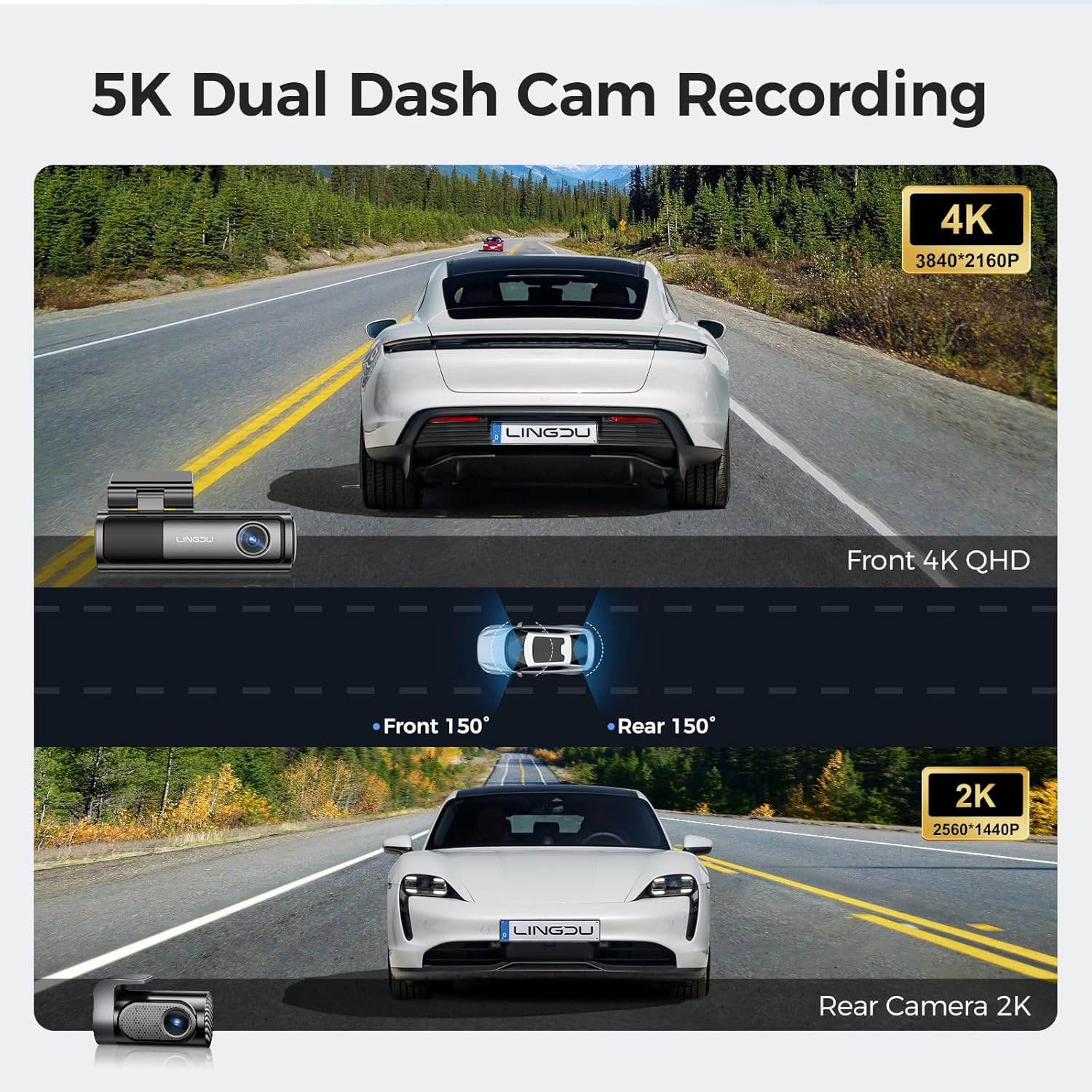 LINGDU LD06 5K Front and Rear Front and Rear