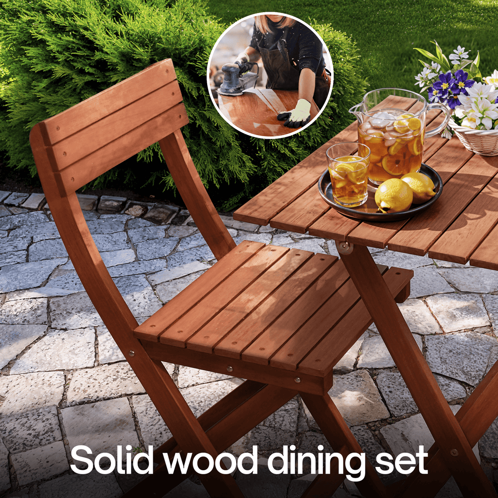 Foldable Bistro Table and Chairs Set