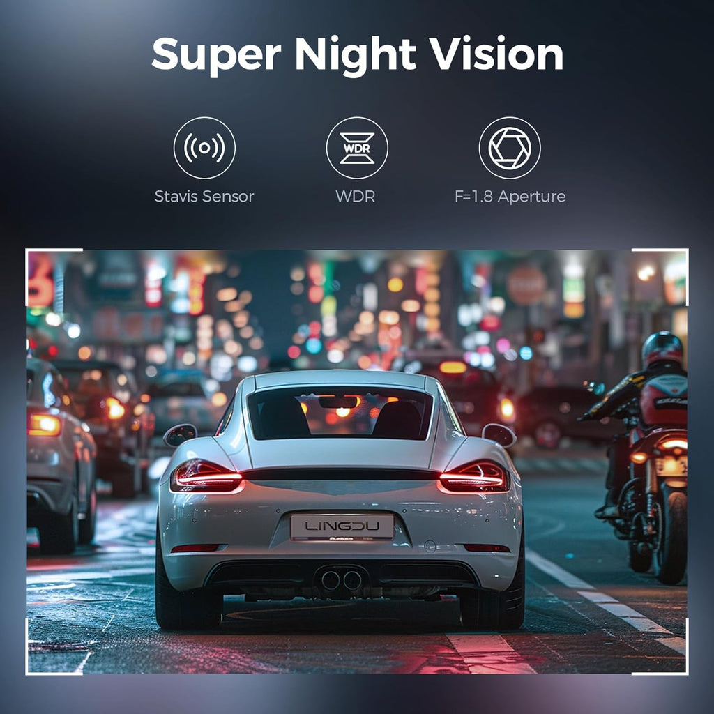 LINGDU D100 2.5K Dash Cam Front