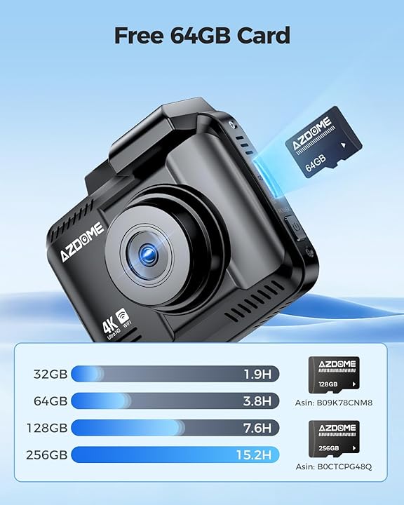 AZDOME GS63H Pro Front and Rear Dash Cam