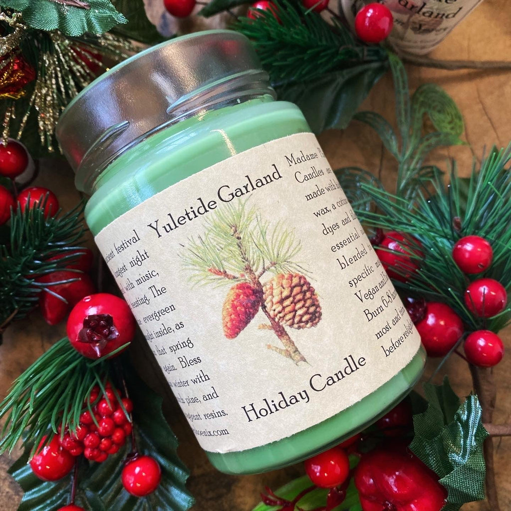 Yule Garland Holiday Magic Candle