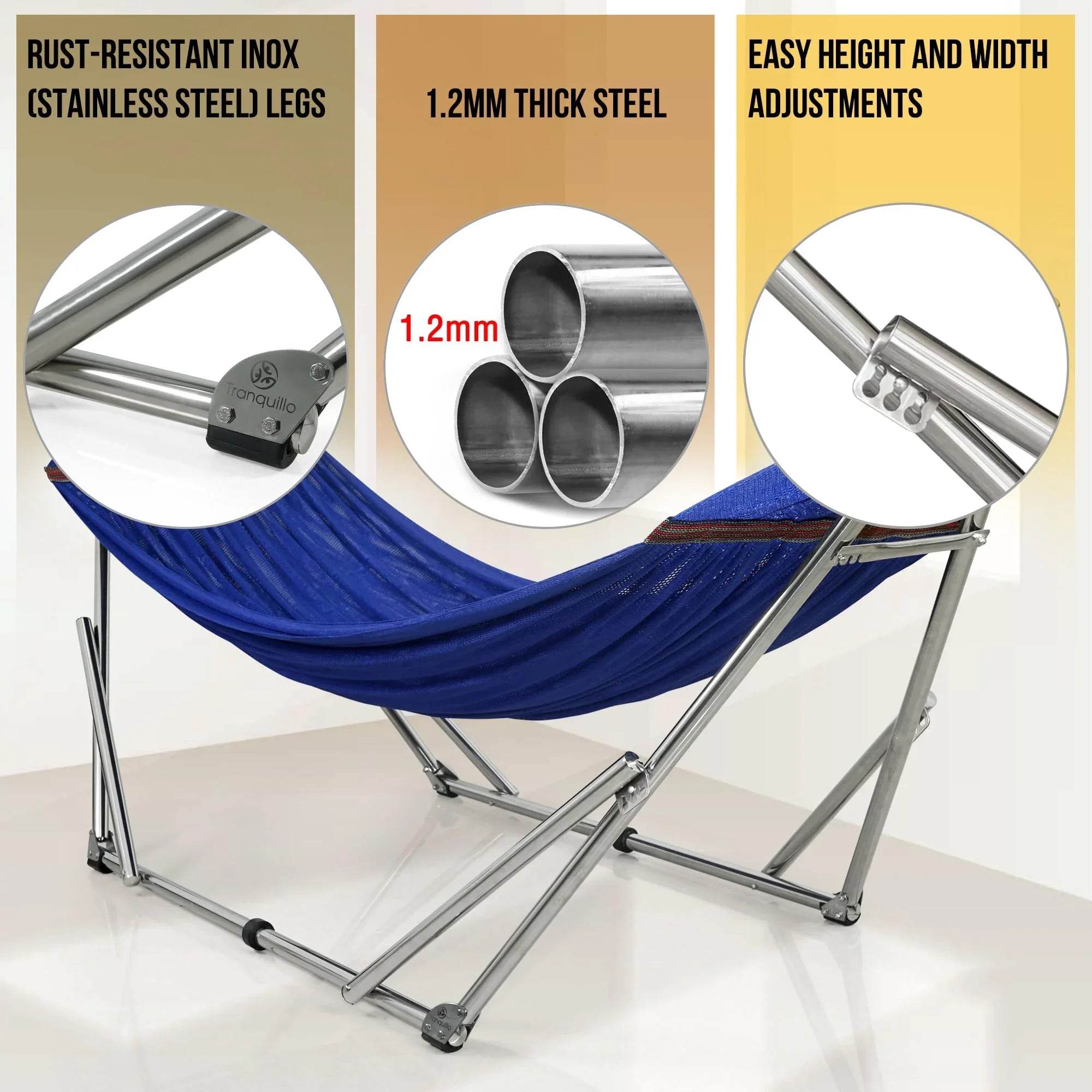 Tranquillo Original Stainless Steel Hammock Stand