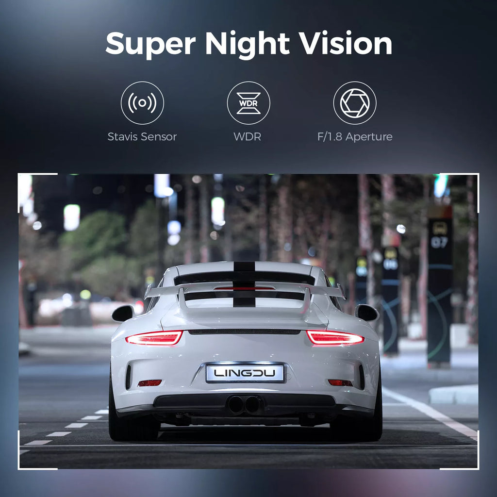 D600 4K Dash Cam Front and Rear, Free 64GB Card, Built-in 5G WiFi GPS Car Camera, Smart Voice Control, G-Sensor 24H Parking Mode, Loop Recording Night Vision, Max Up Support 128GB