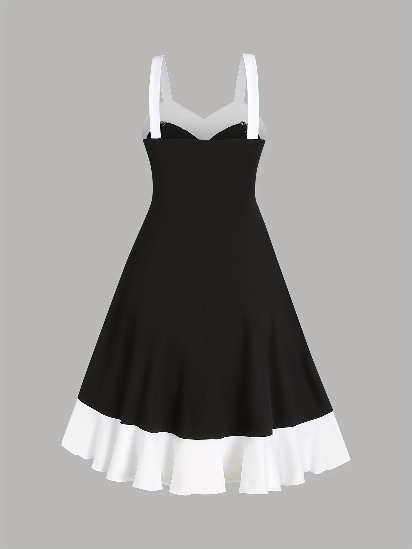 Women'S Off-Shoulder Ruched Dress with Tie-Back Detail - High-Low Hem, White & Navy Blue Contrast, Casual A-Line Midi Dress for Spring/Summer/Fall, Versatile Fashion, Nontransparent Fabric
