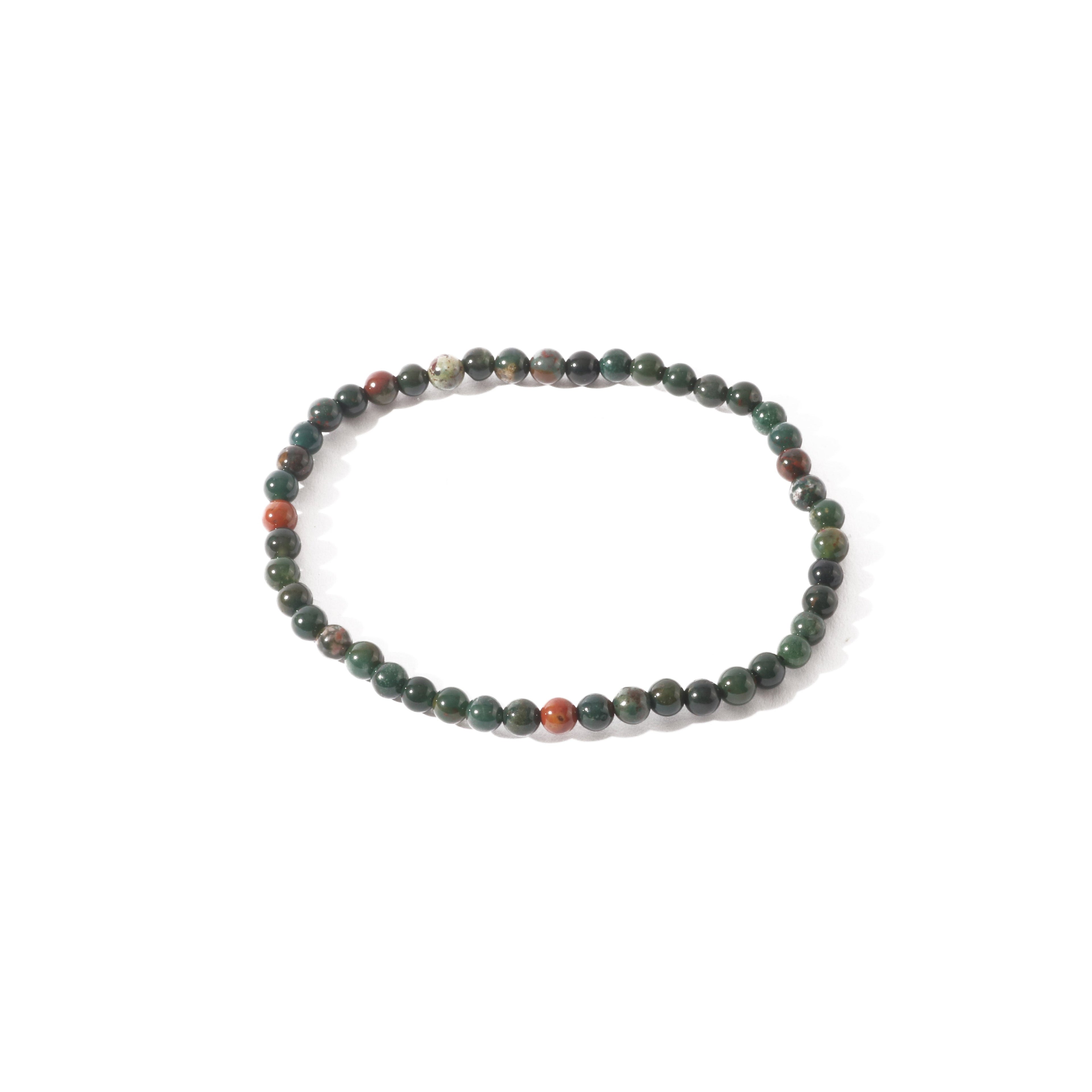 Bloodstone Round Bracelet