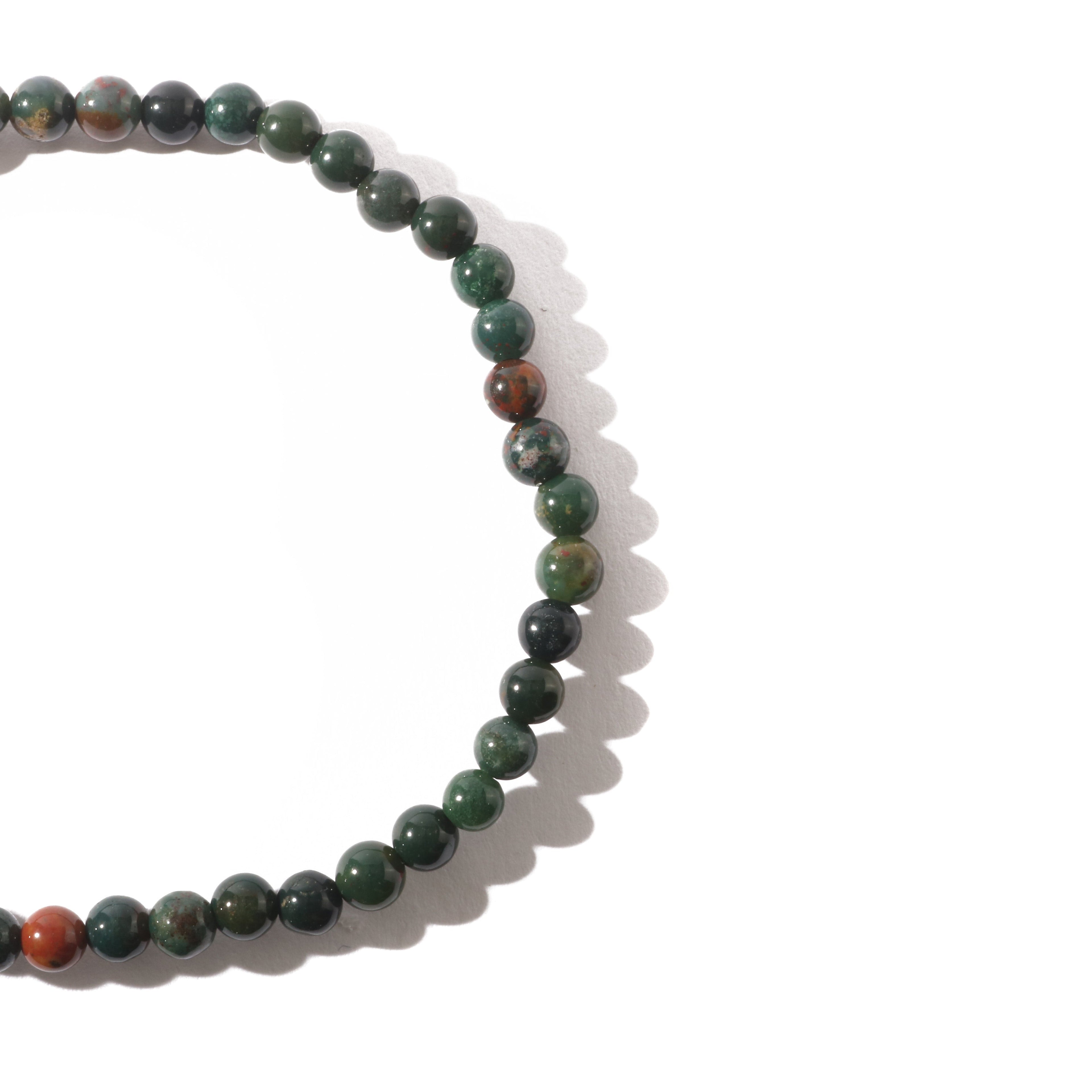 Bloodstone Round Bracelet