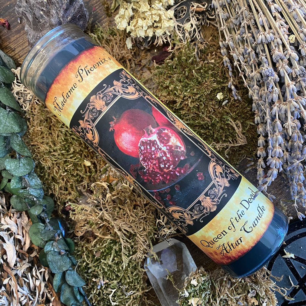 Queen of the Dead Samhain Altar Candle