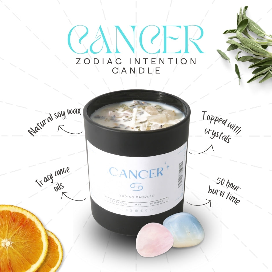 Crystal Zodiac Candle