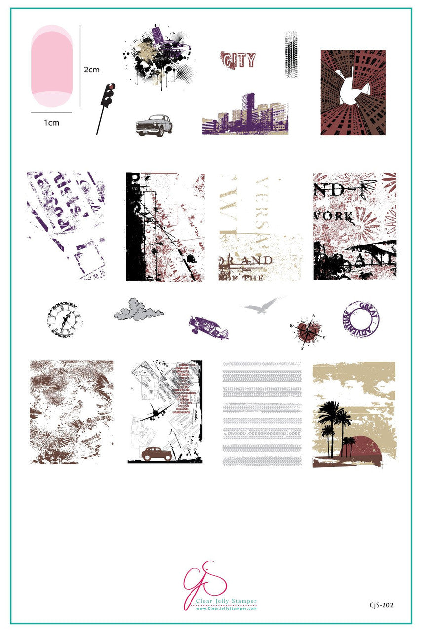 Clear Jelly Stamper - Grunge Series City