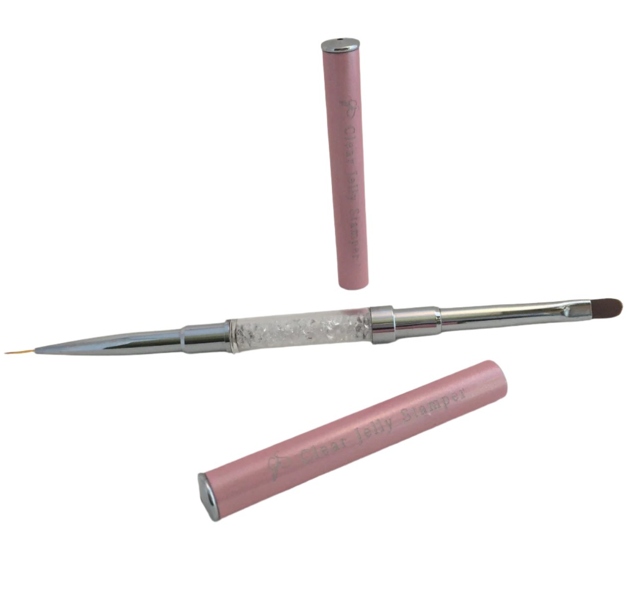 Clear Jelly Stamper - Pretty In Pink Bling Brush (double ended)