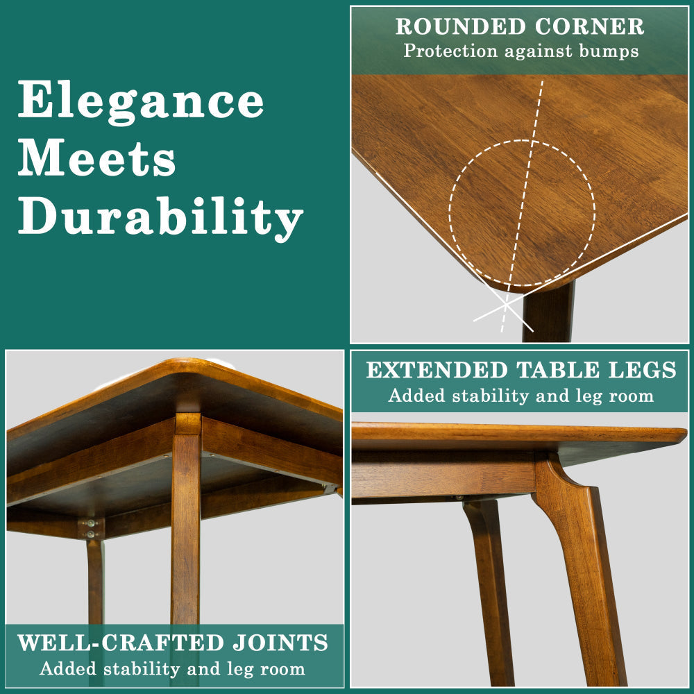 Verve 48" Solid Wood Dining Table/Kitchen Table Dining Table for 4