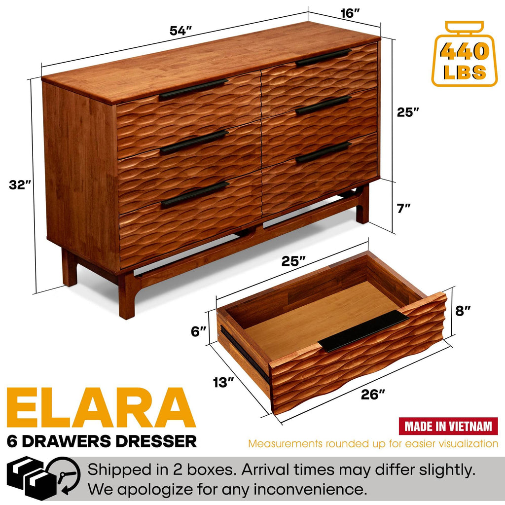 Elara Dresser with 6 Drawers