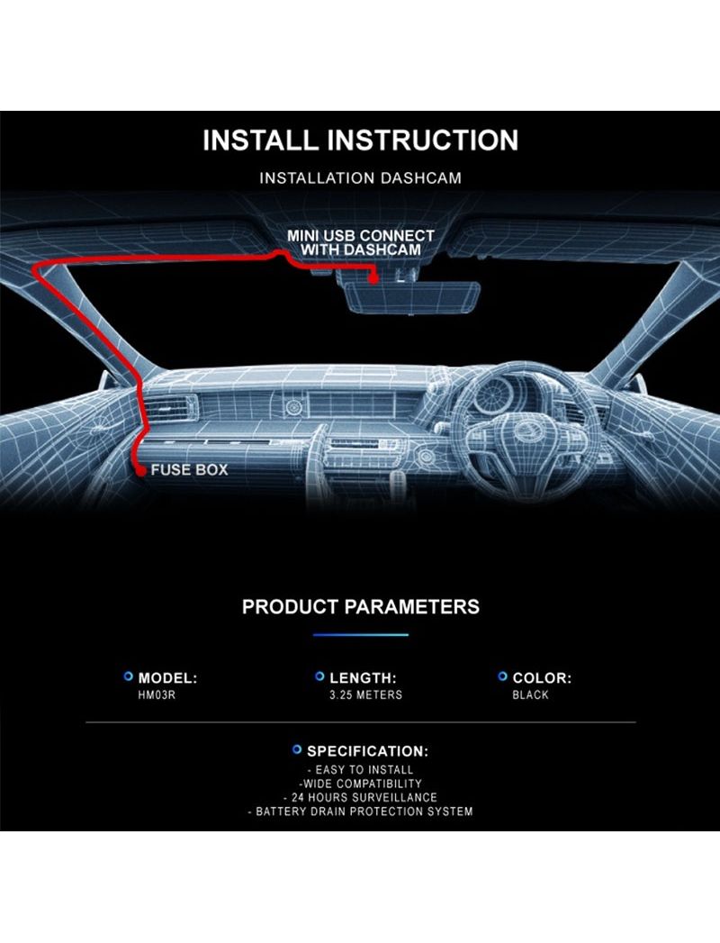 AZDOME HM03R Hardwire KIT