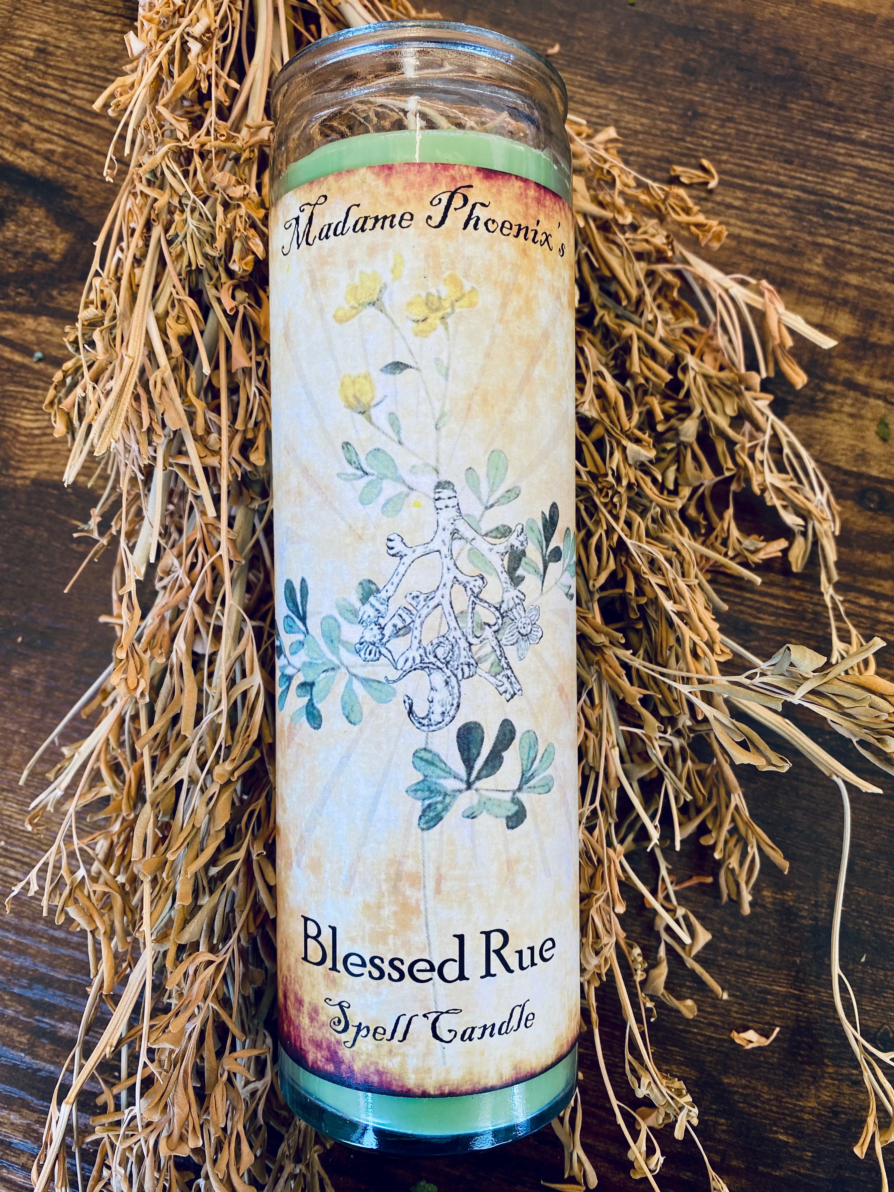 Organic Rue Magic Spell Candle