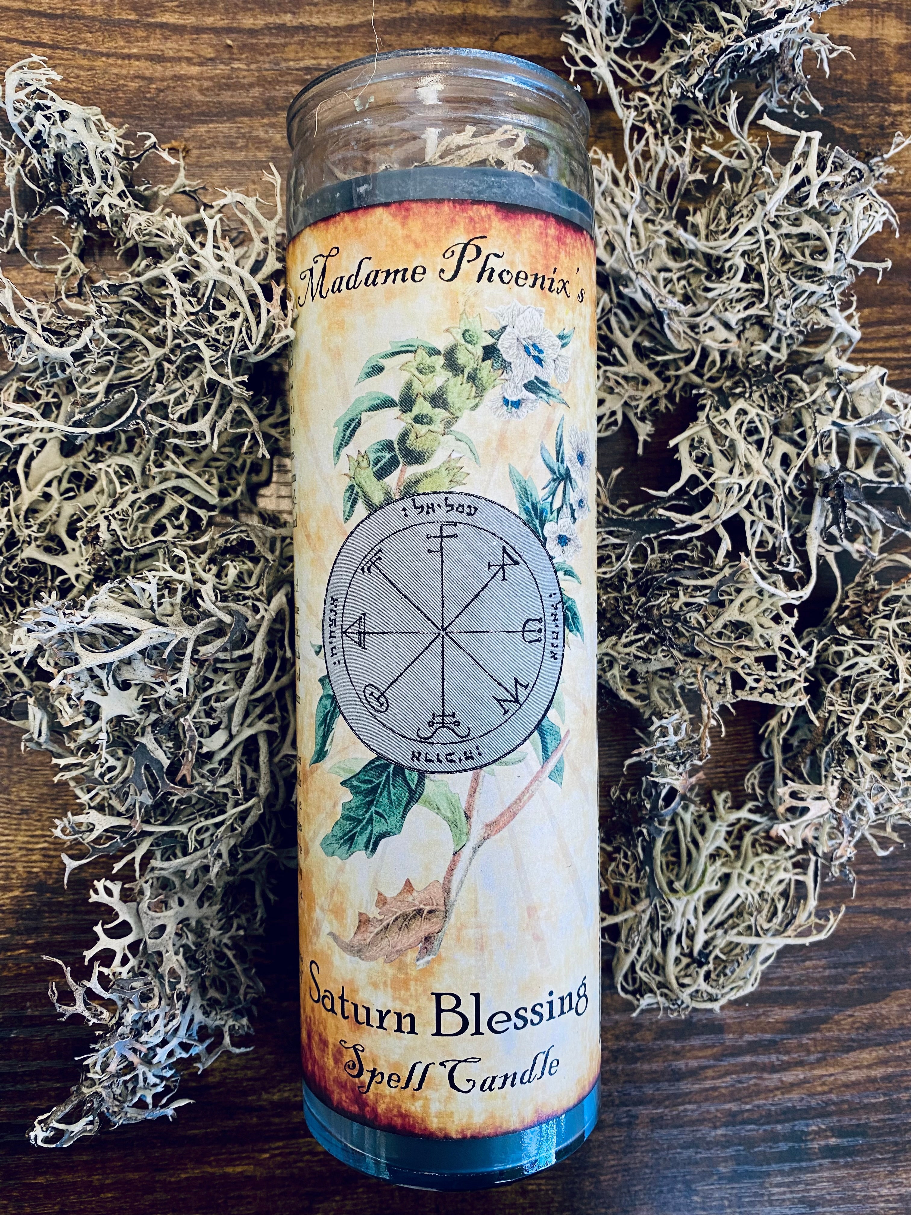 Planetary Magic Saturn Spell Candle
