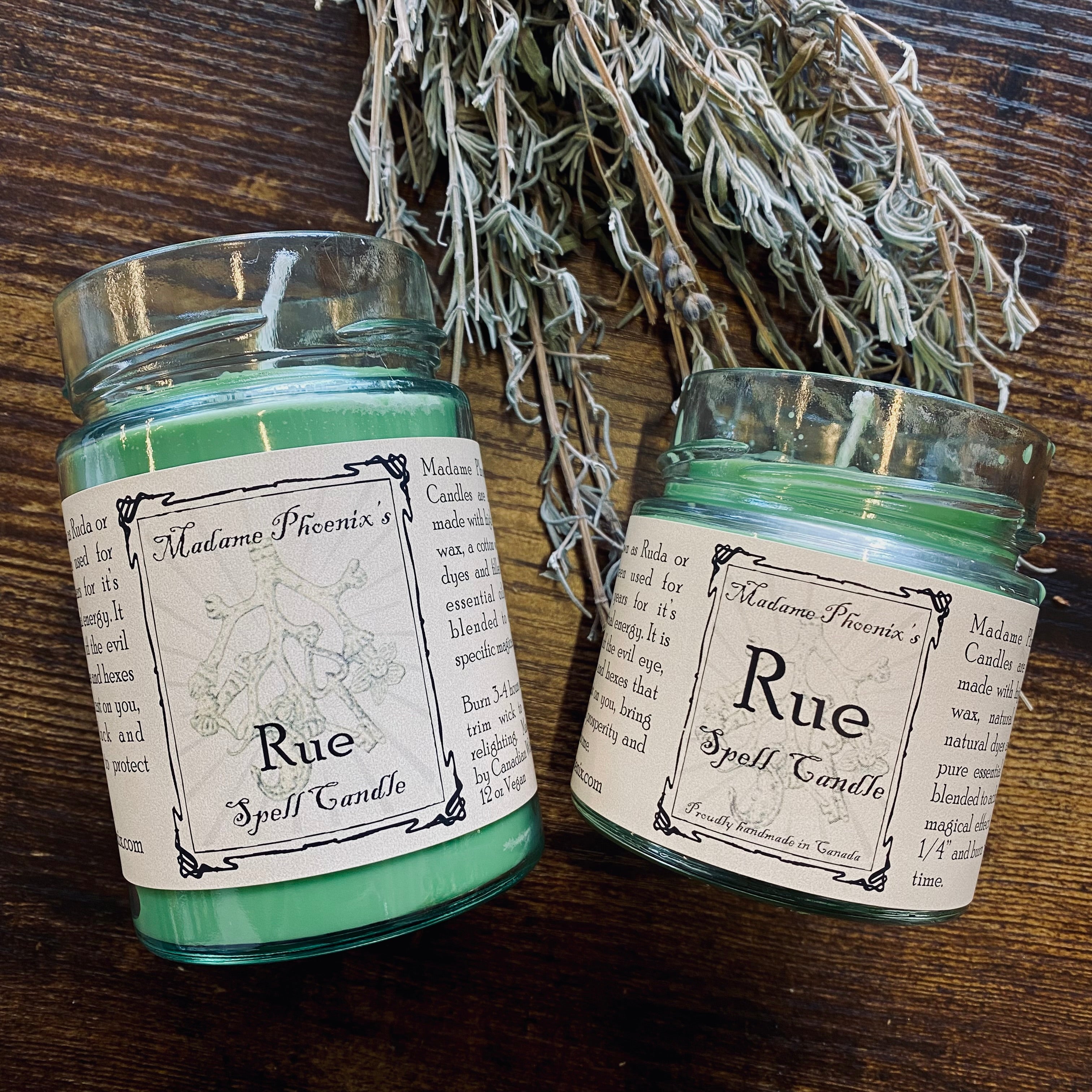 Organic Rue Magic Spell Candle