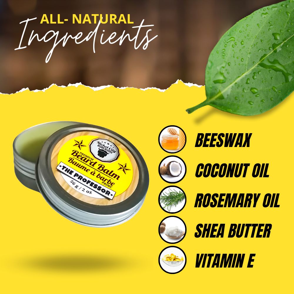 The Professor Beard Balm (56g) – Cedarwood, Vanilla & Sweet Cigar | Strong Hold & Conditioning Balm | Dr. Chris Schneider Collaboration