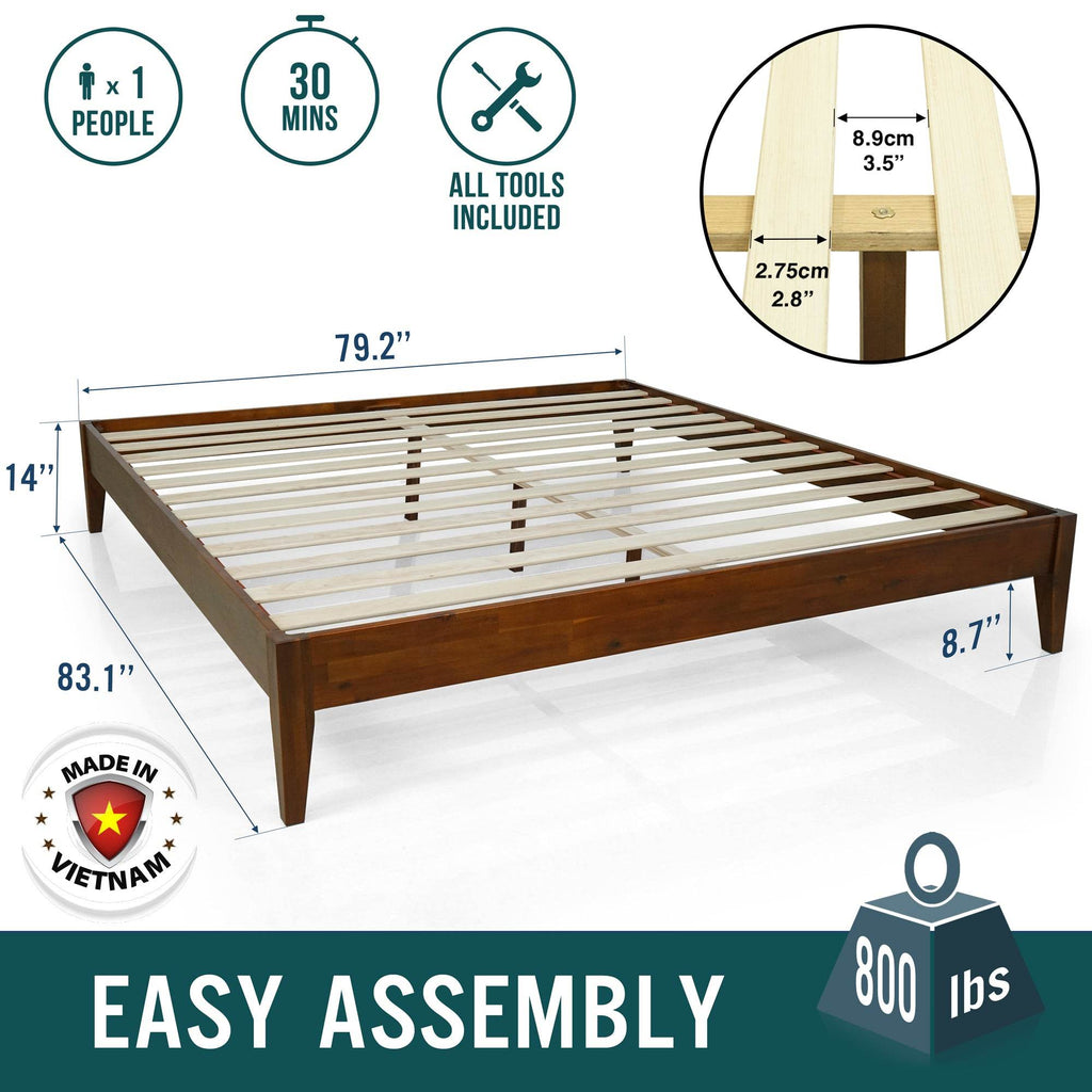 Mervyn Solid Wood Platform Bed
