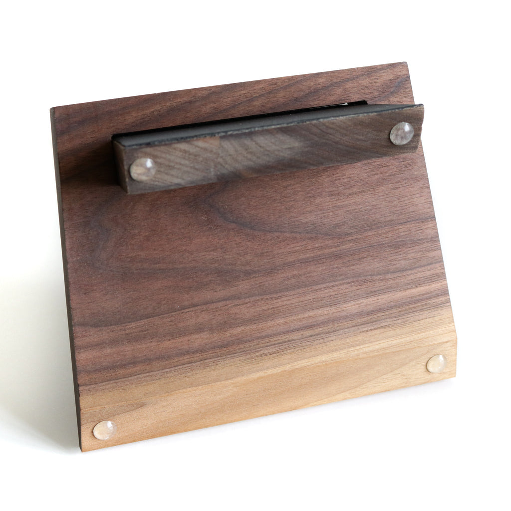 Black Leather Tilt Stand