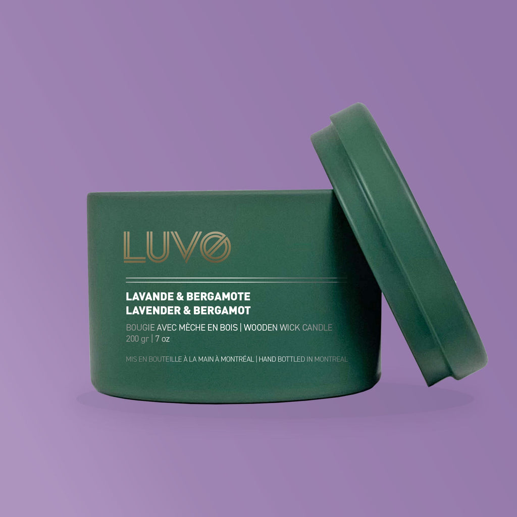 Mini Lavender & Bergamot Wooden Wick Scented Candle