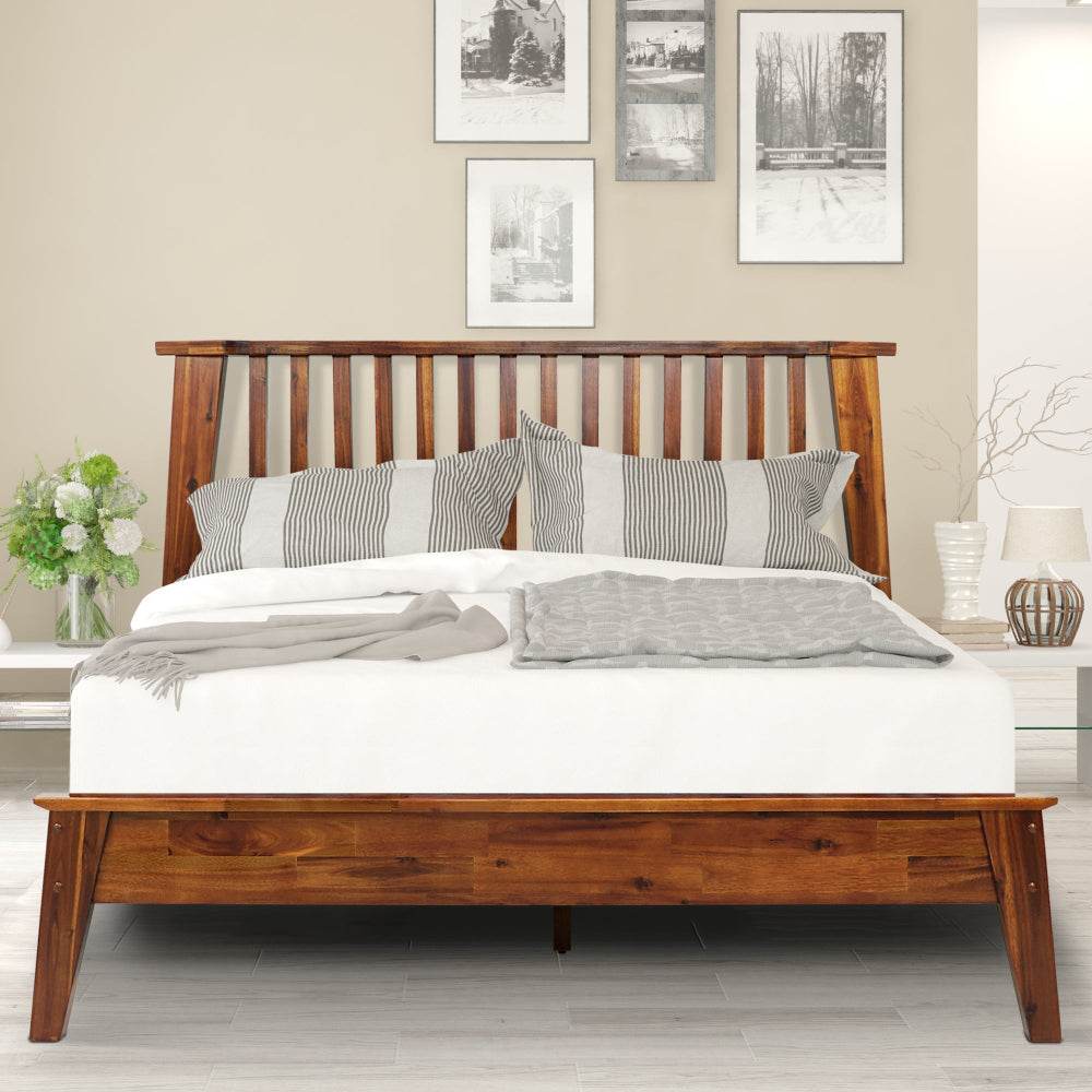 Kaylin Deluxe Wood Platform Bed Frame