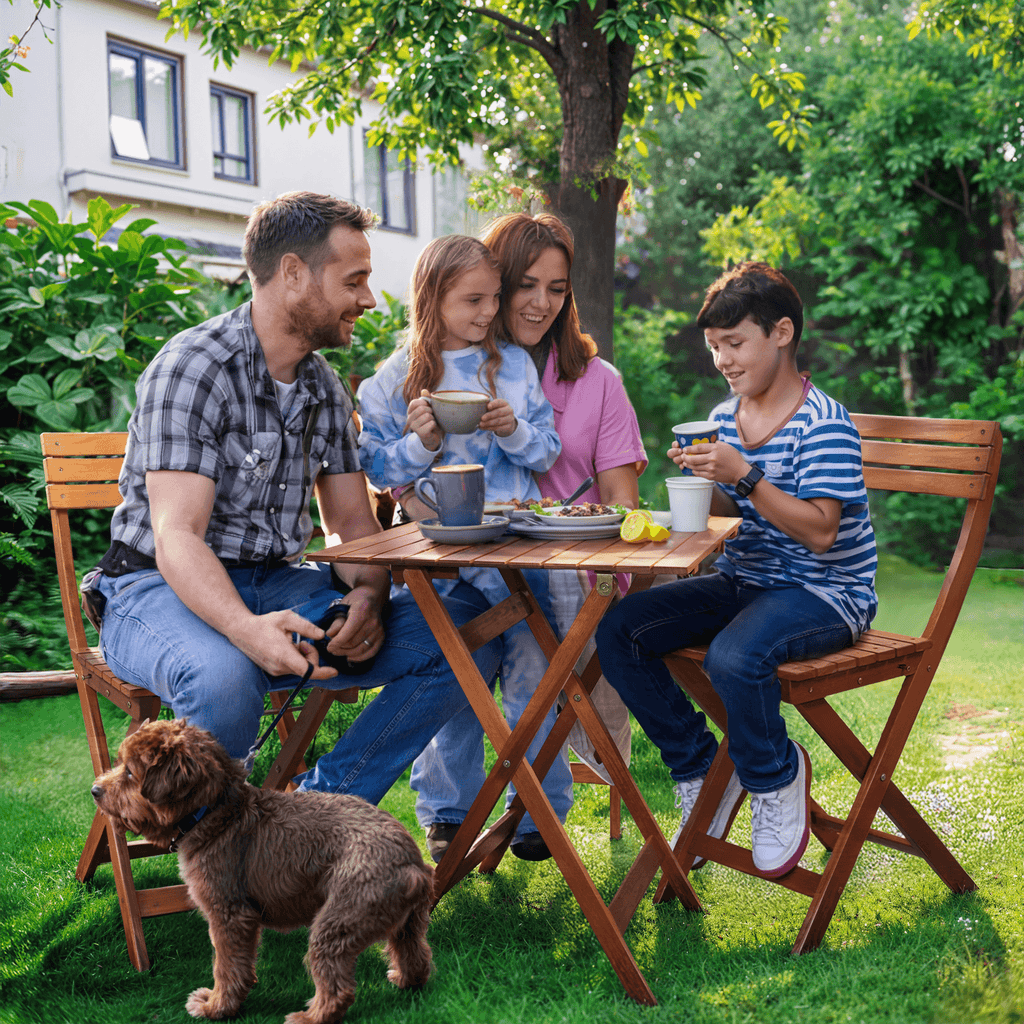 Foldable Bistro Table and Chairs Set