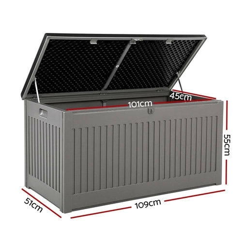 Gardeon Outdoor Storage Box 270L Container Lockable Garden Bench Tool