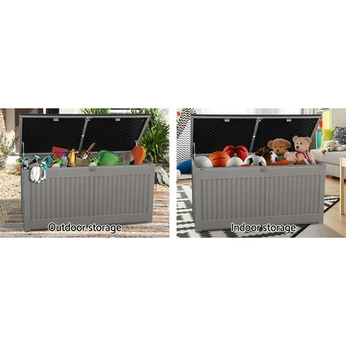 Gardeon Outdoor Storage Box 270L Container Lockable Garden Bench Tool
