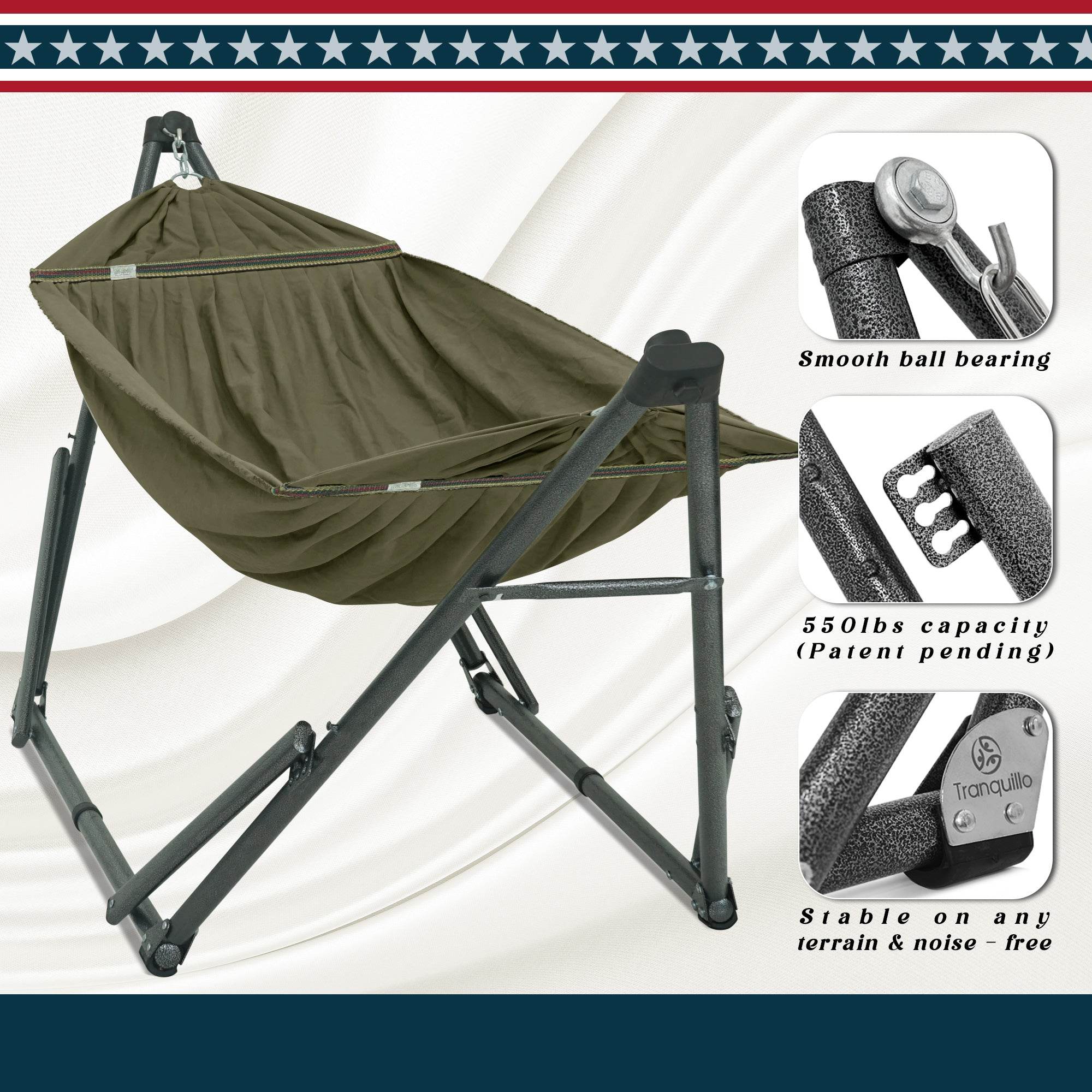 Tranquillo Uniki Canvas Hammock Stand