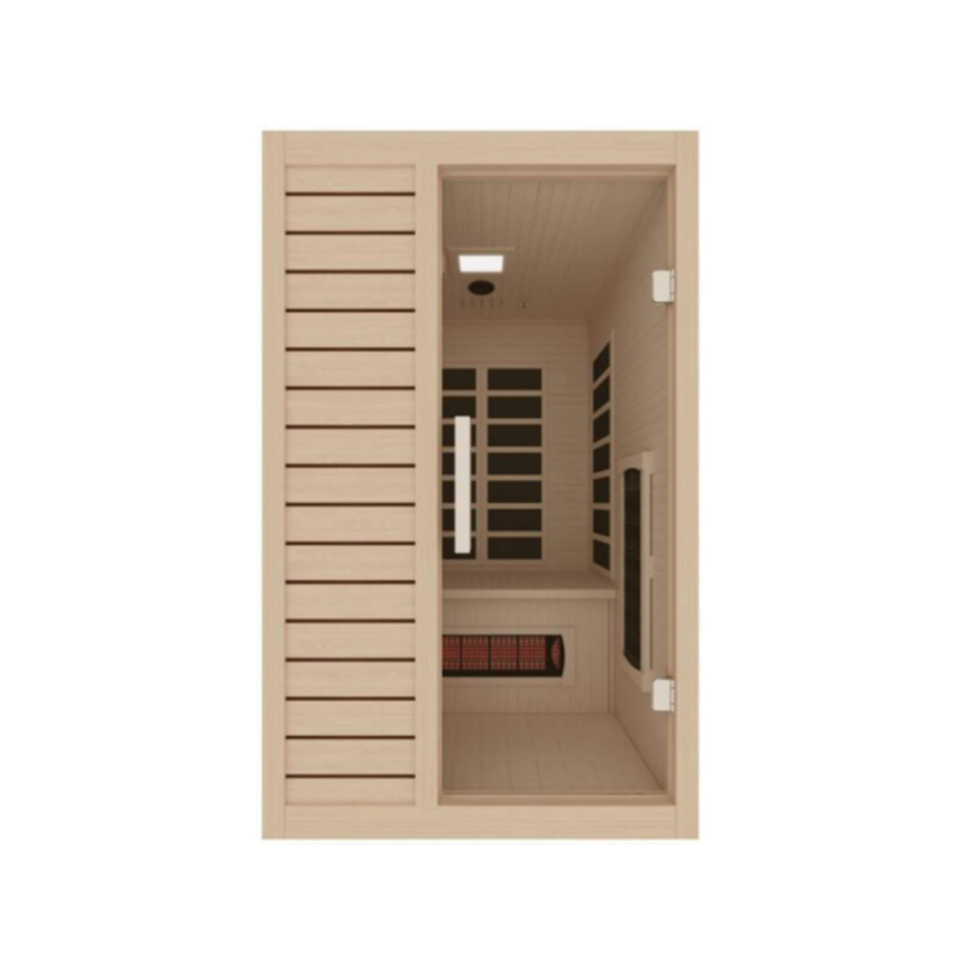 Sauna Infrarouge d'angle Westinghouse pour 2 personnes - En bois de pruche avec chromothérapie LED - Usage Intérieur Uniquement (WES43-2850)