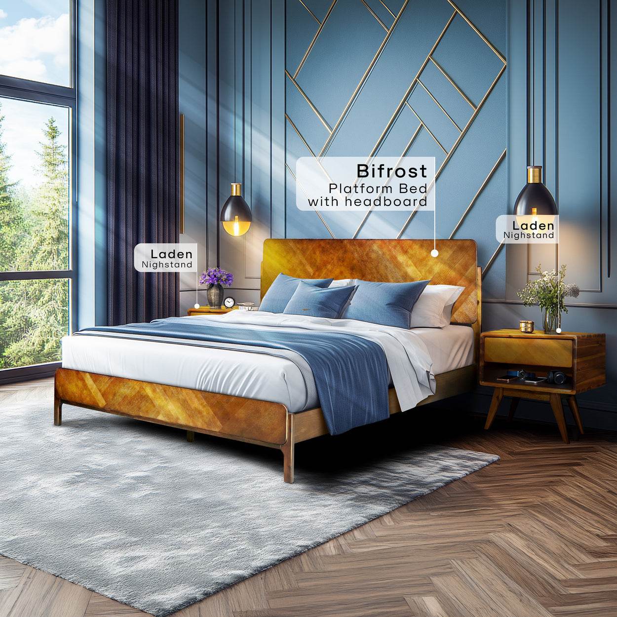 Laden Nightstand with drawer