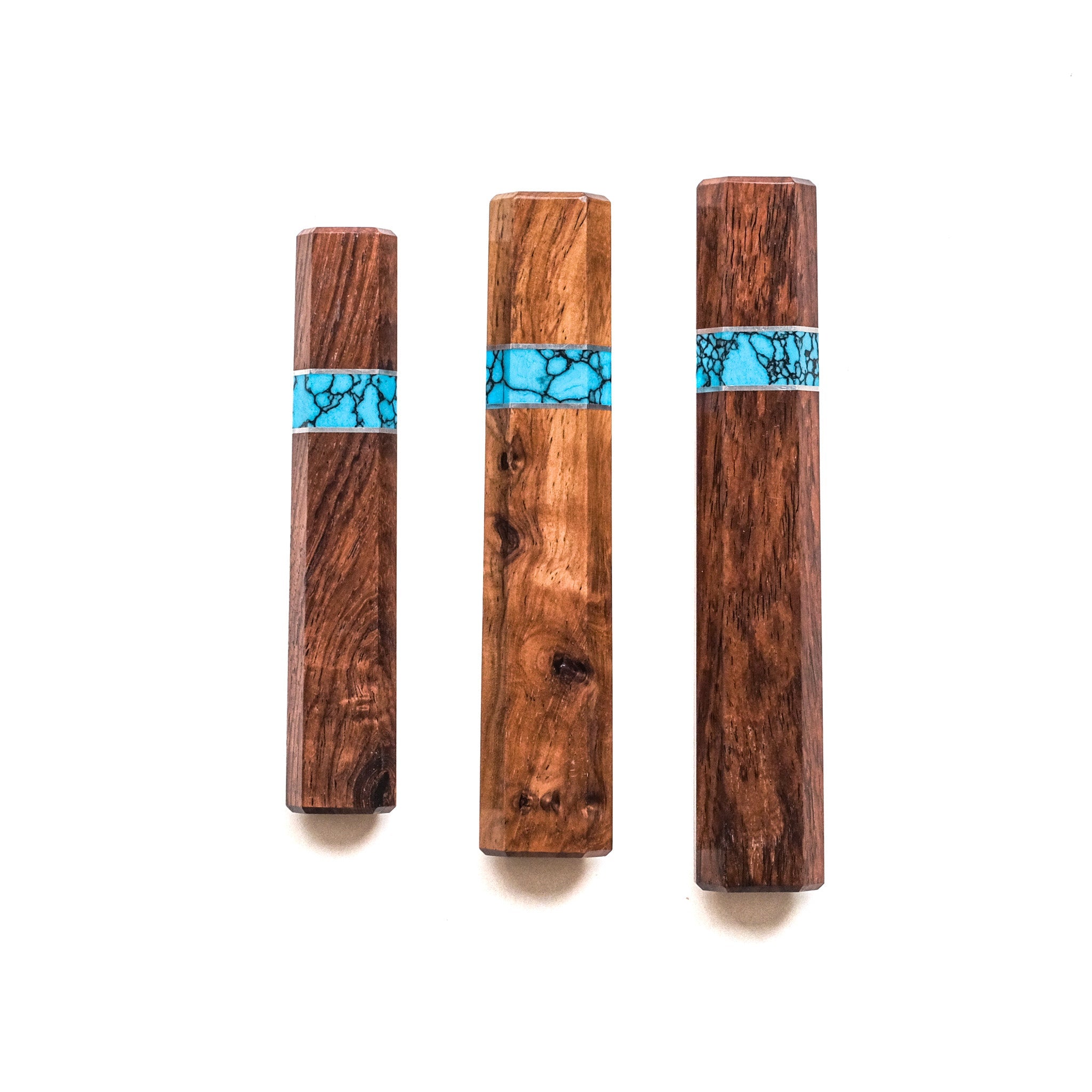 Rosewood & Turquoise Wa Handles