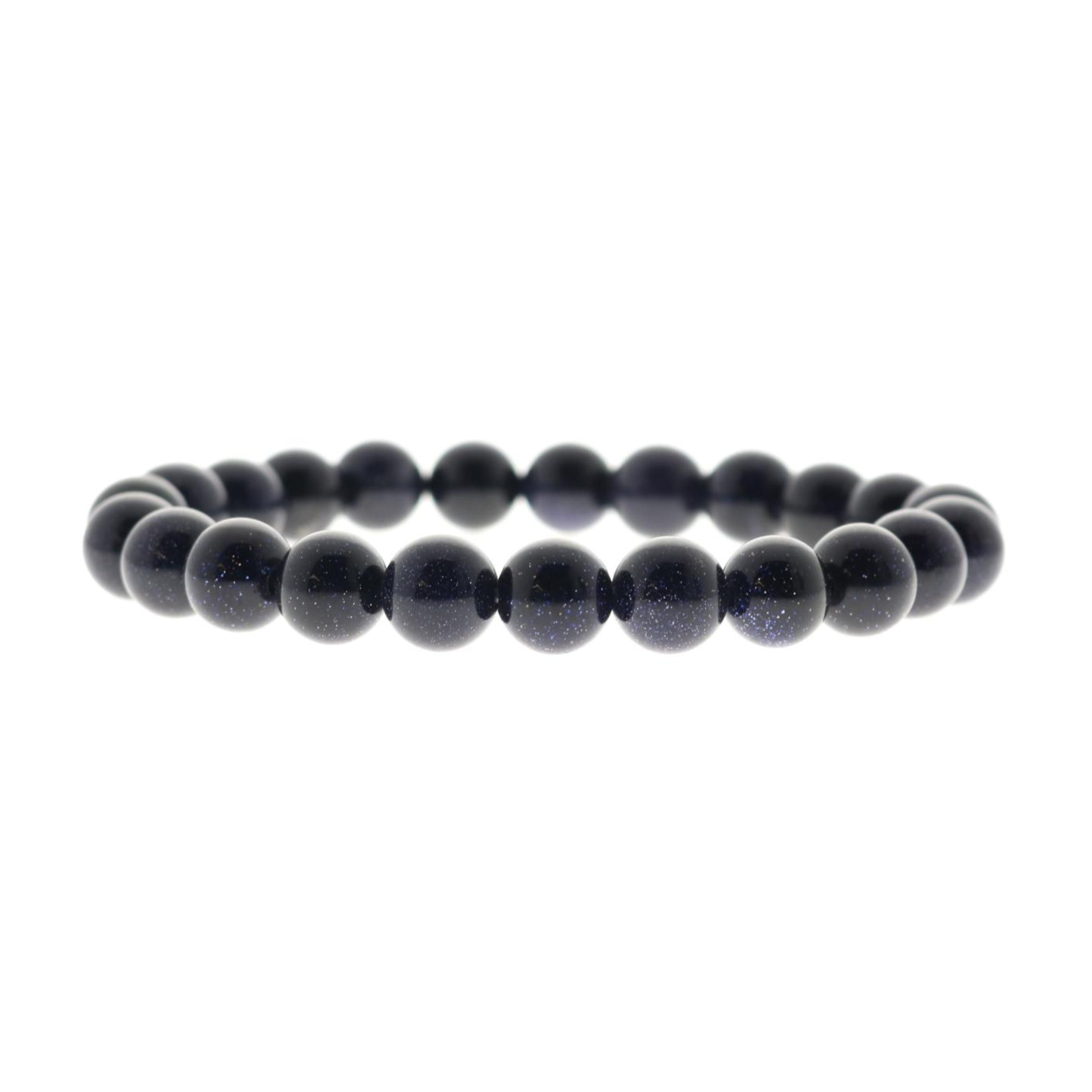 Goldstone Blue Round Bracelet
