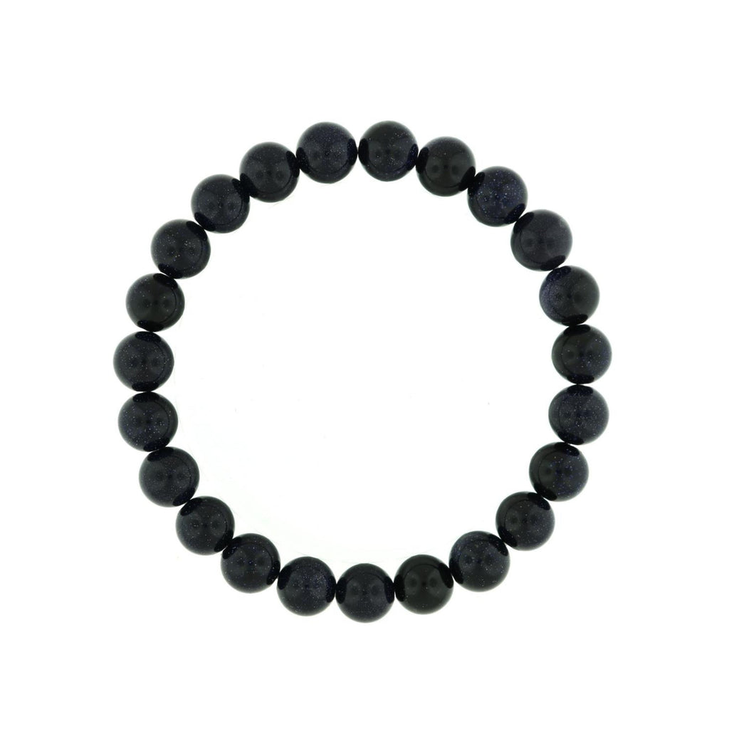 Goldstone Blue Round Bracelet