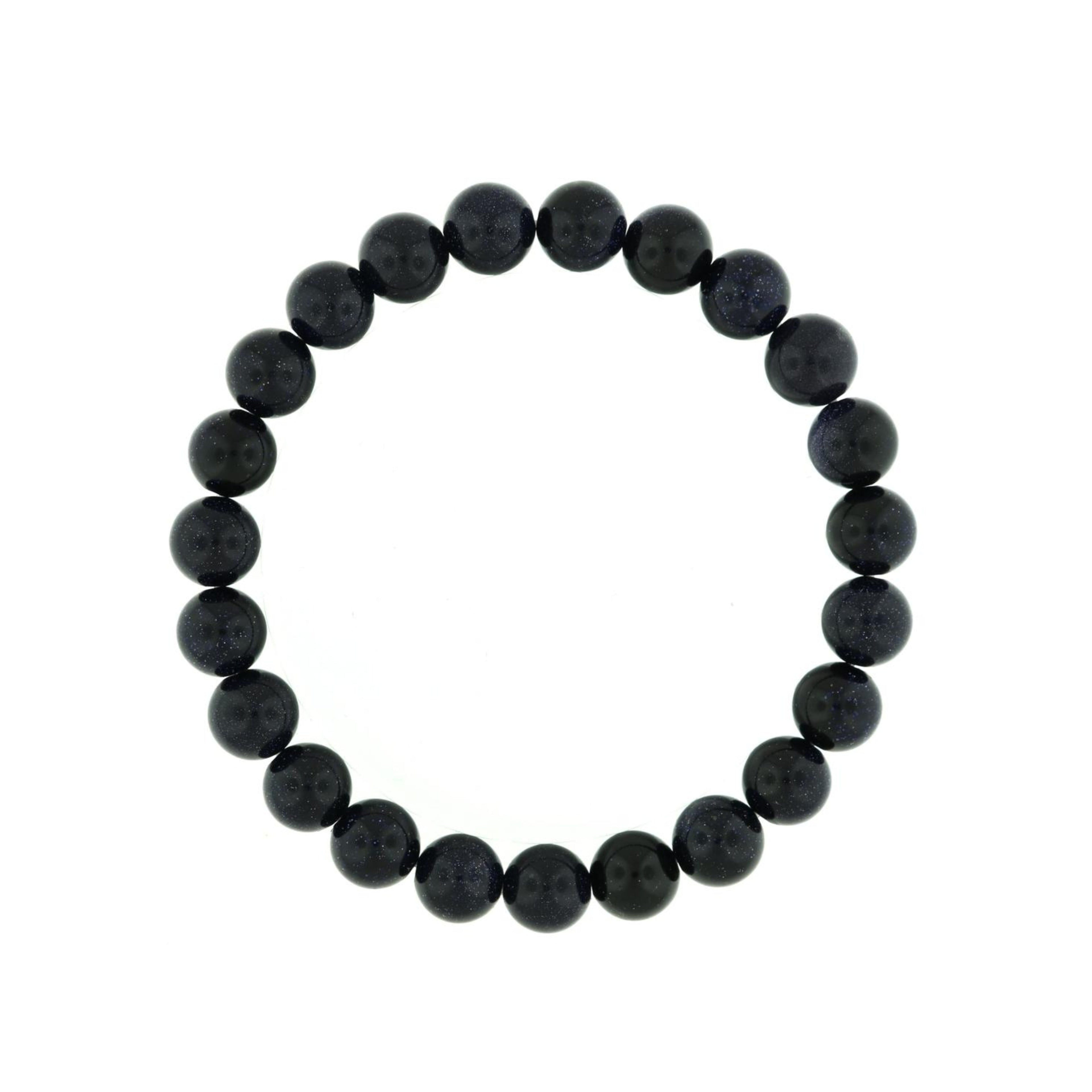 Goldstone Blue Round Bracelet