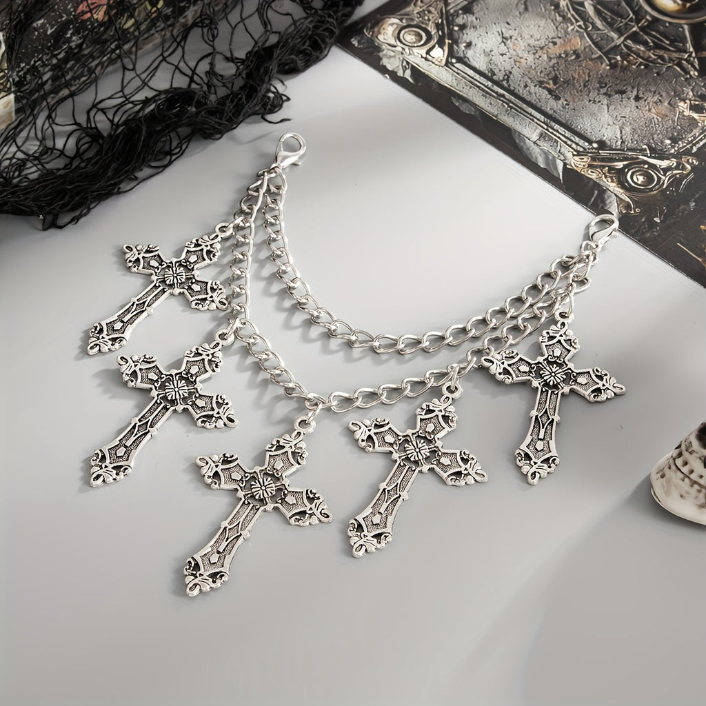 1pc Fashion Punk Cross Anklet, Women'S Hip-Hop Charm Jewelry for Daily Wear and Music Festivals, Perfect Gift for Friends, Halloween Accessory, Single Piece (Buy 2 to Wear on Both Feet), Gothic Heel, Elegant Sneaker For Women, Women'S Boot, Gothic Boot,