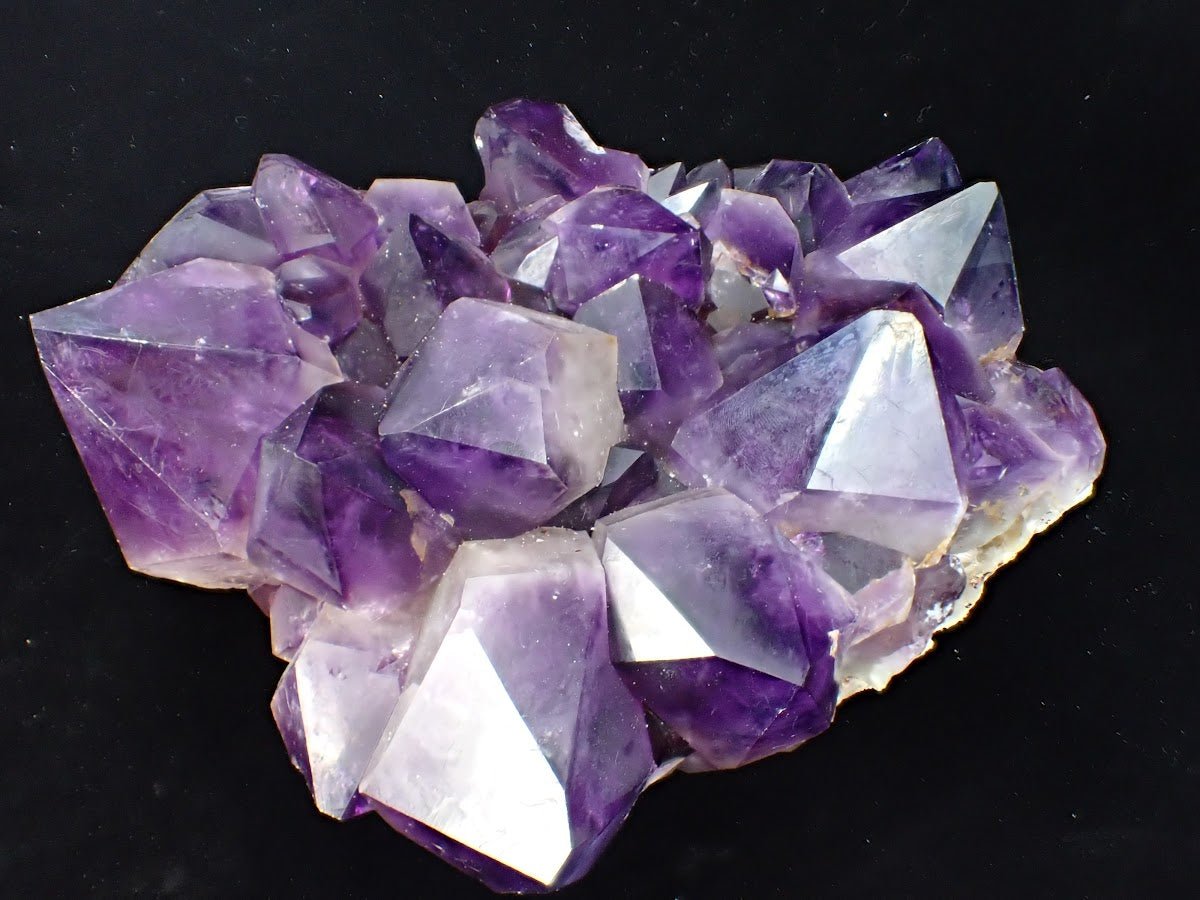 Amethyst Cluster with Deep Purple Zoning & White Matrix, Congo 4.62 kg, 10" x 7.5"